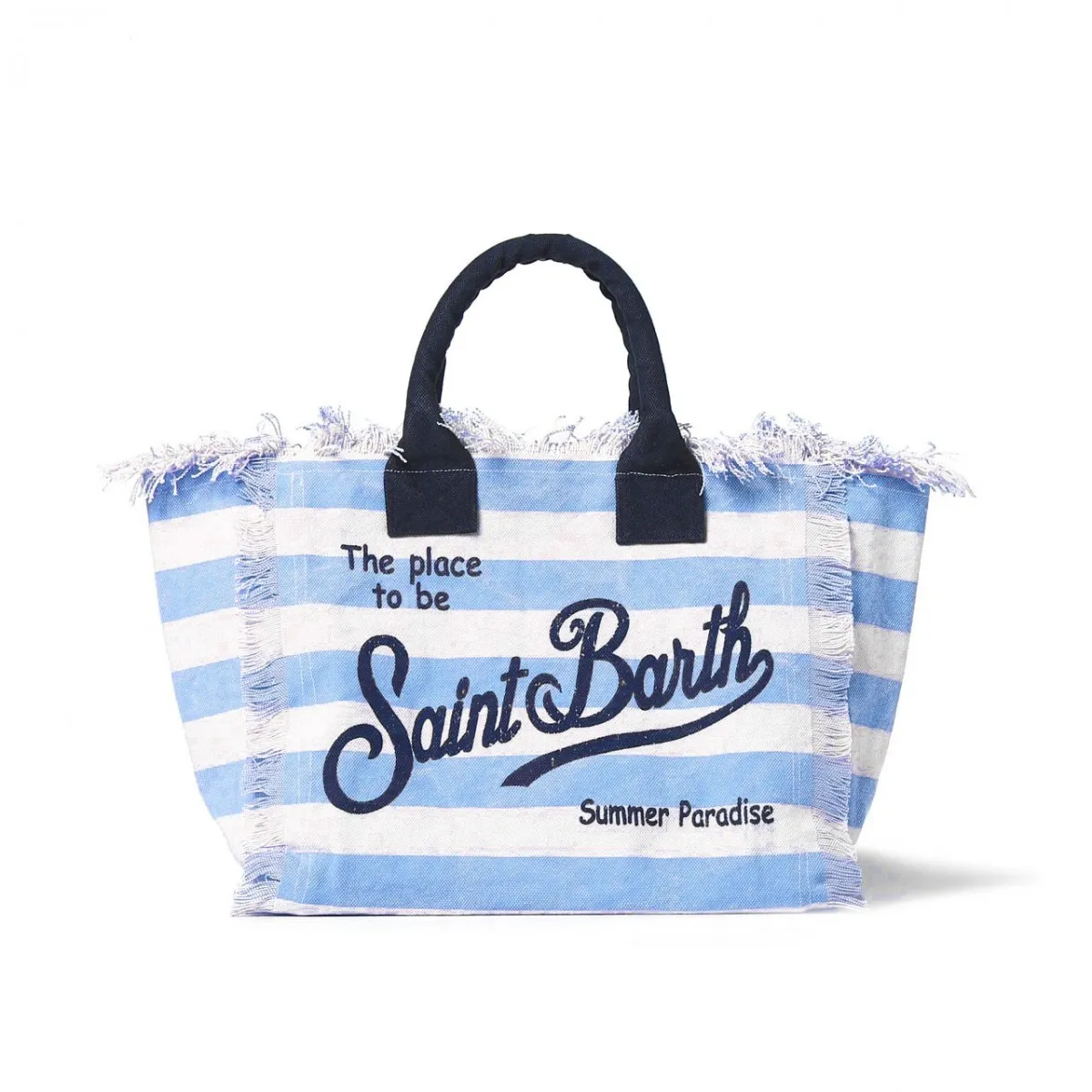 Borsa Vanity A Righe Azzurre