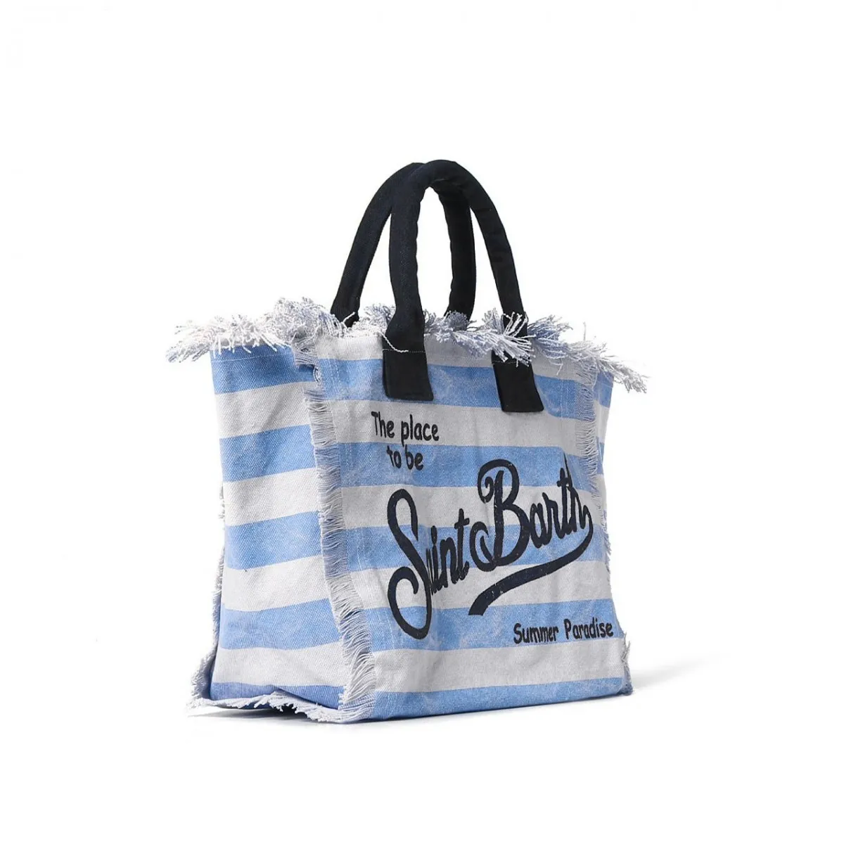 Borsa Vanity A Righe Azzurre