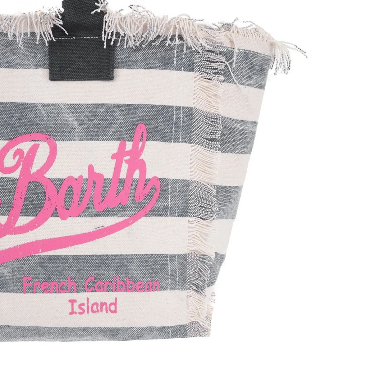 Borsa Vanity in Canvas a Righe