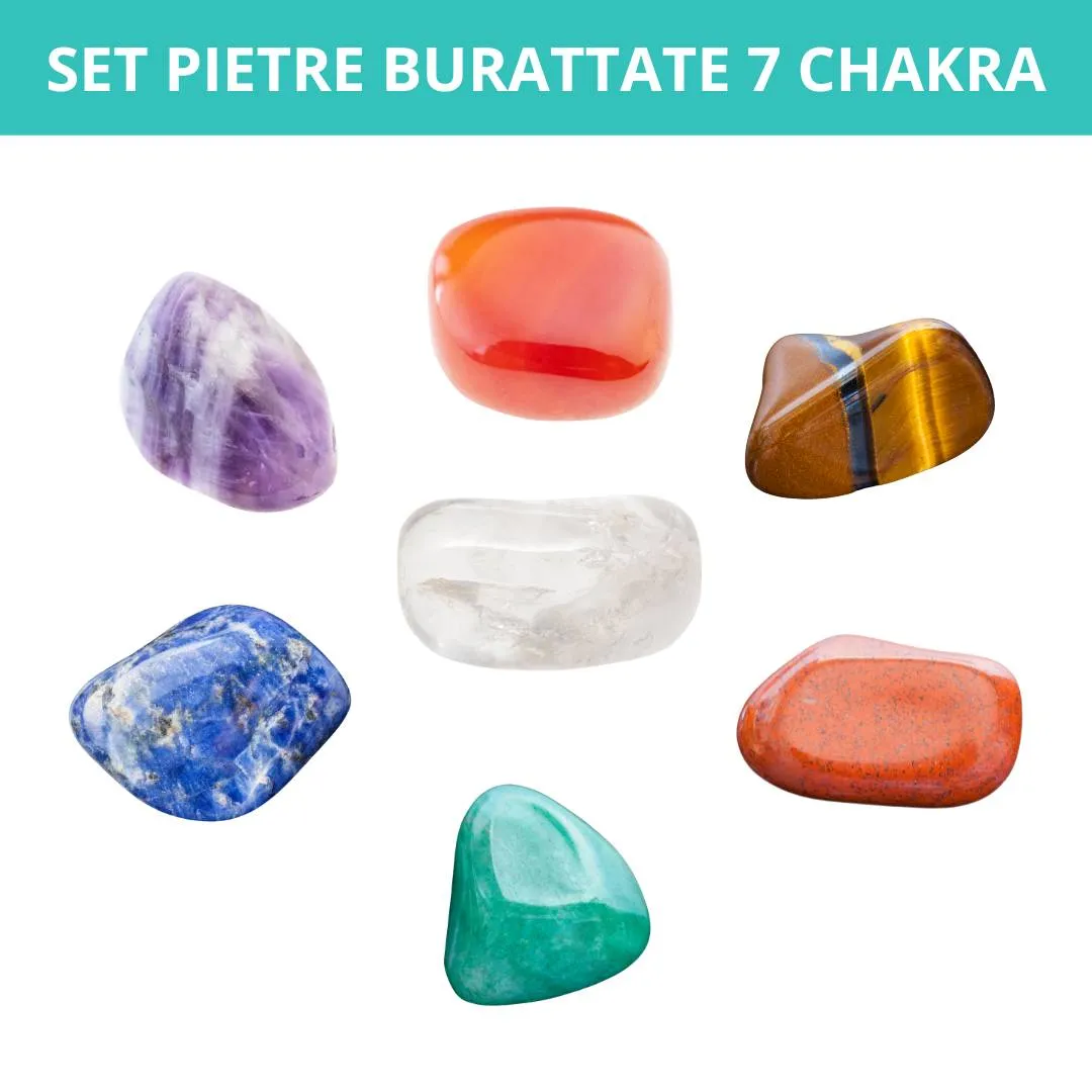Box risparmio collana con ciondolo genesa Quarzo Rosa e pietre dei 7 chakra