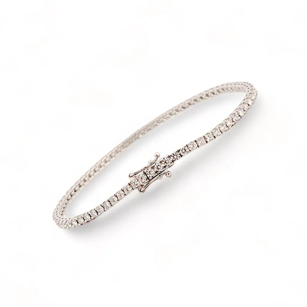 Bracciale tennis di diamanti oro bianco Art.BR264