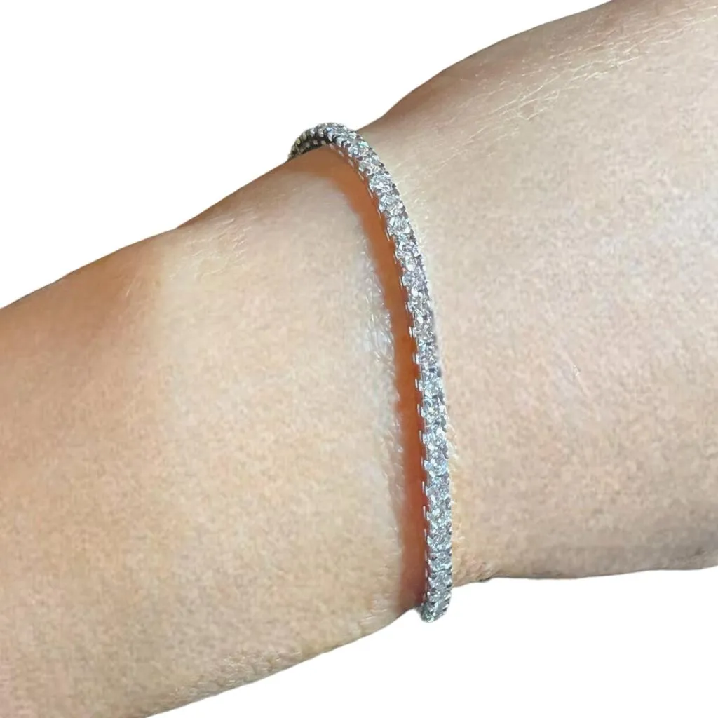 Bracciale tennis di diamanti oro bianco Art.BR264