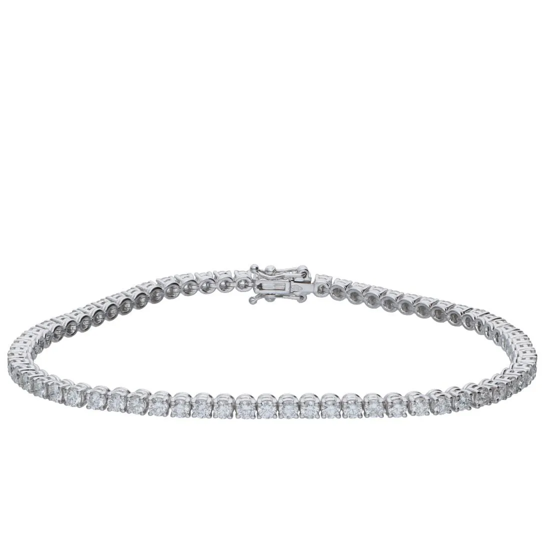 Bracciale tennis in oro bianco con diamanti
