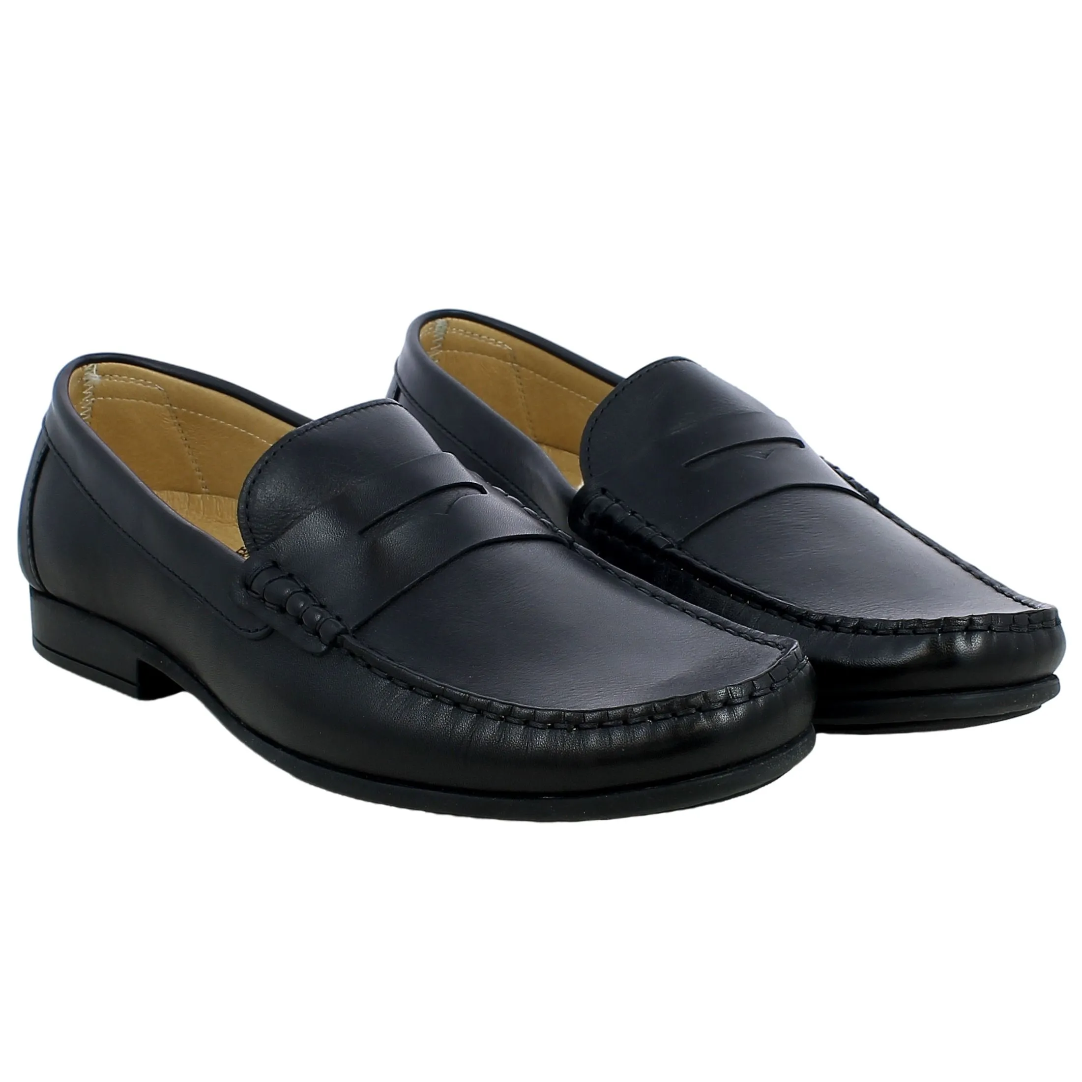 BRAND  Mocassino classico in Vitello Nero 
