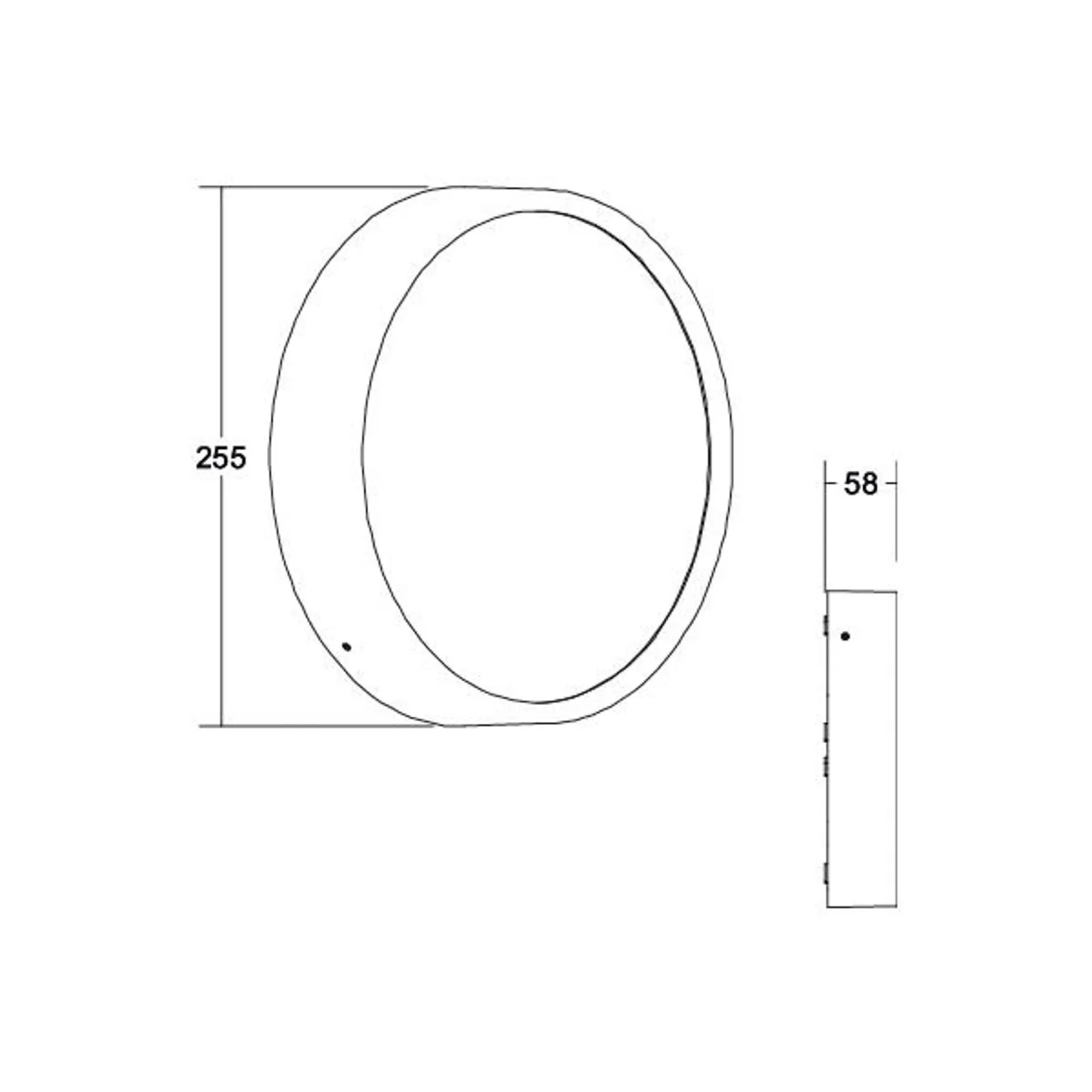 BRUMBERG Eye applique LED esterni aperta, bianco