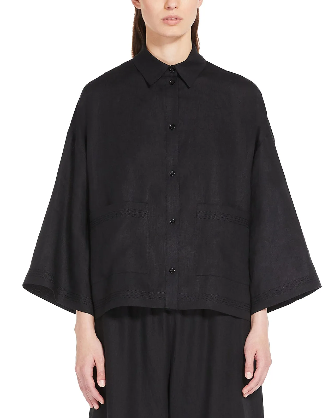 Camicia Angora lino nero
