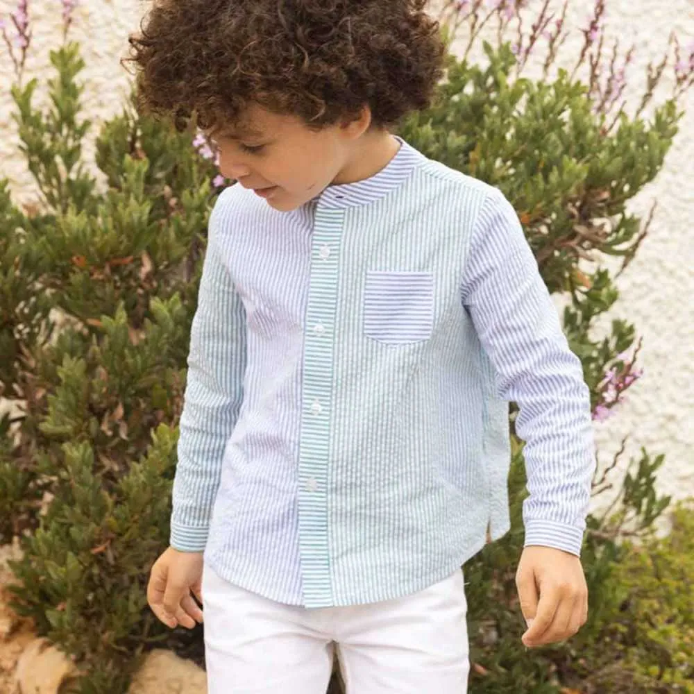Camicia Fina Ejerique Azzurro