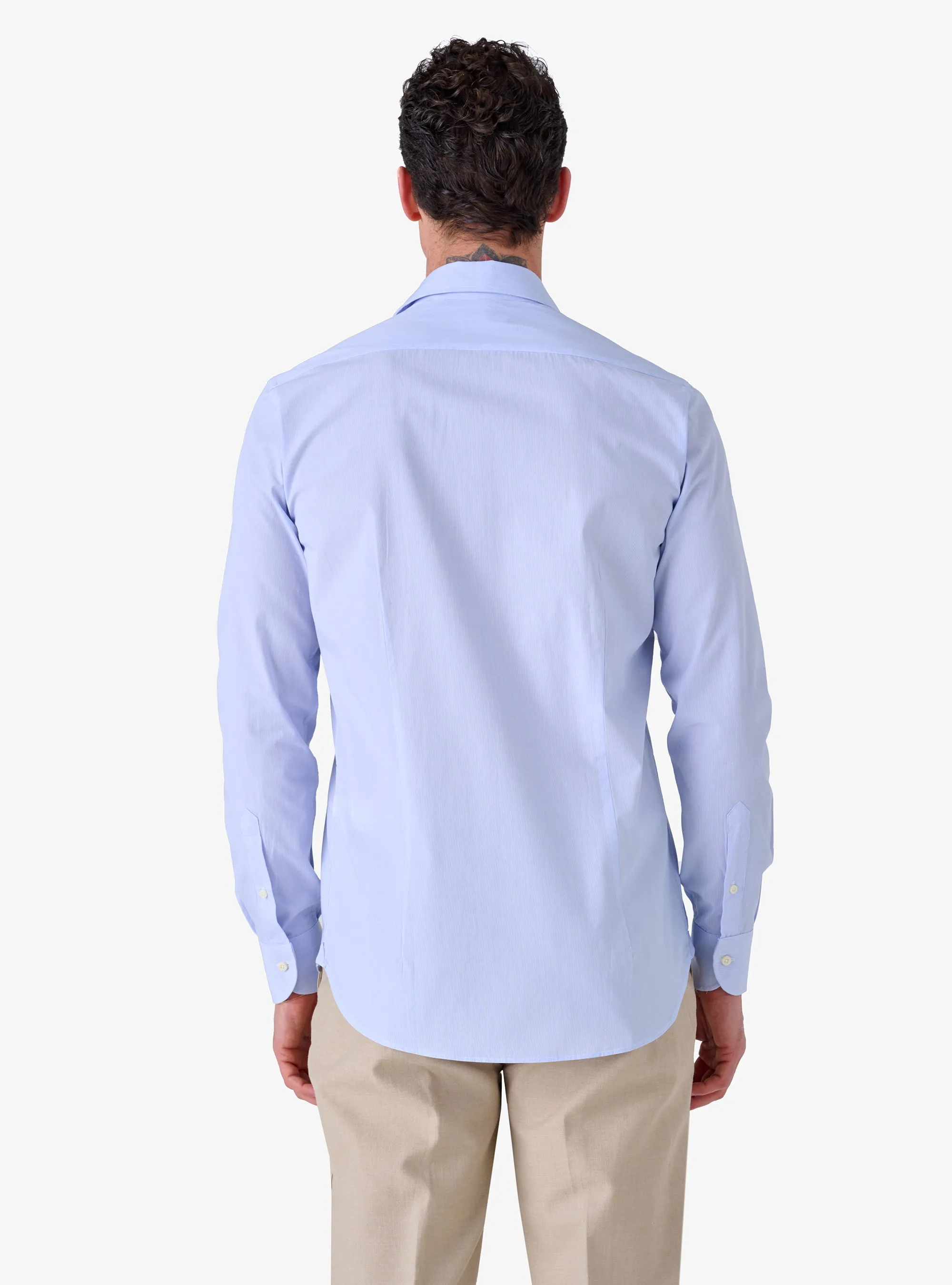 Camicia Regular con Collo Francese in Cotone - System