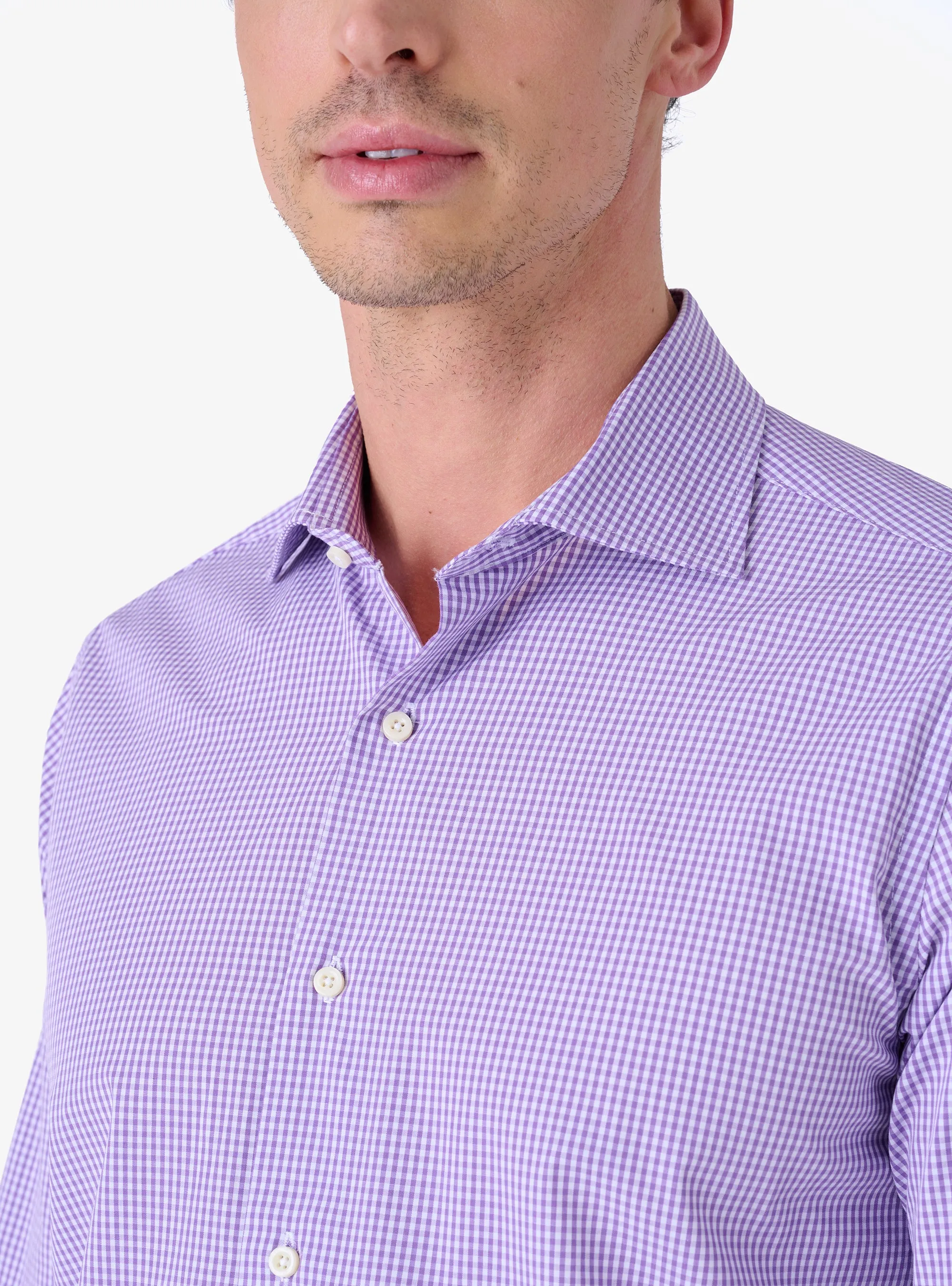 Camicia Regular con Collo Francese in Cotone - System