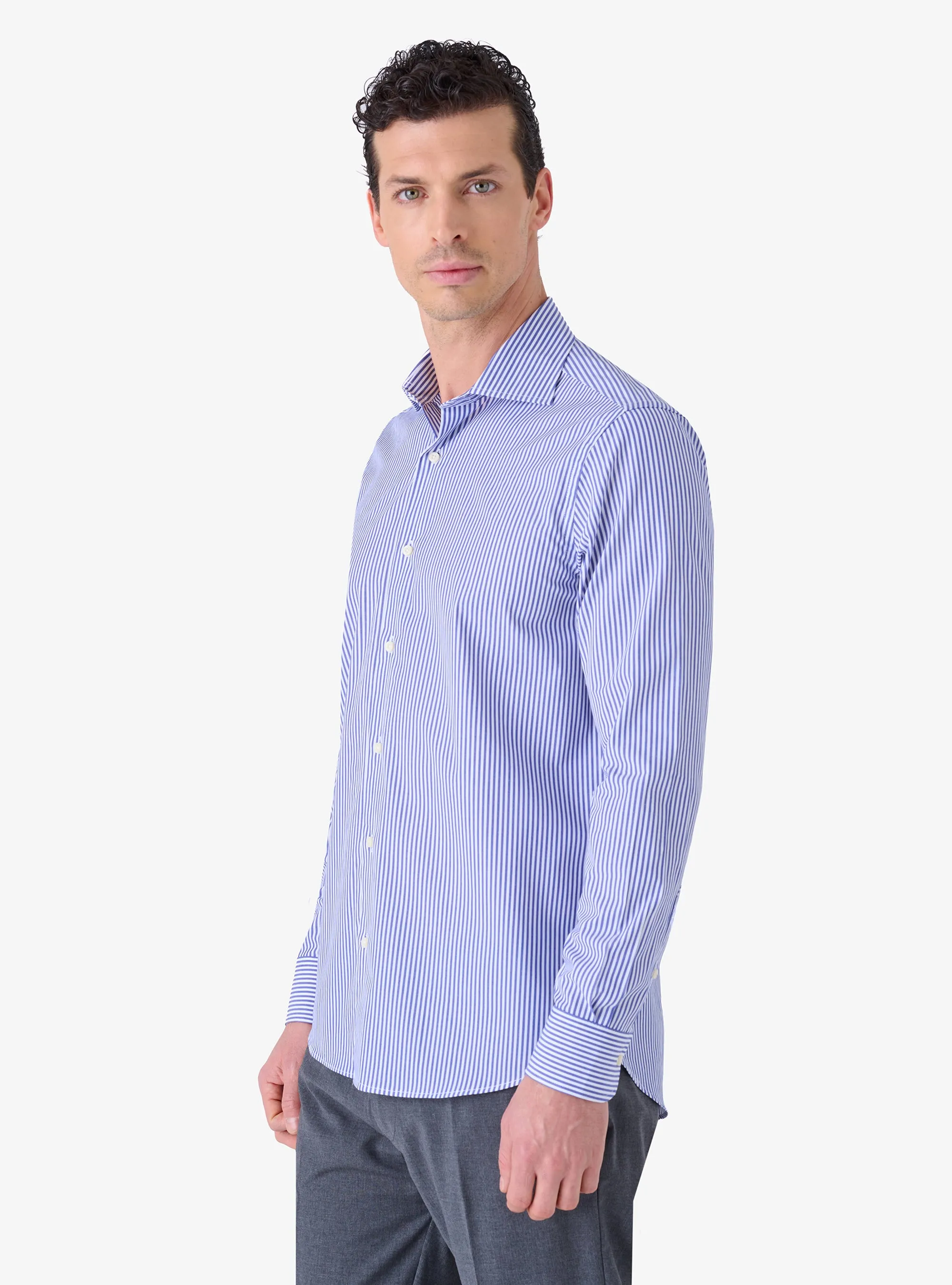 Camicia Regular con Collo Francese in Cotone - System