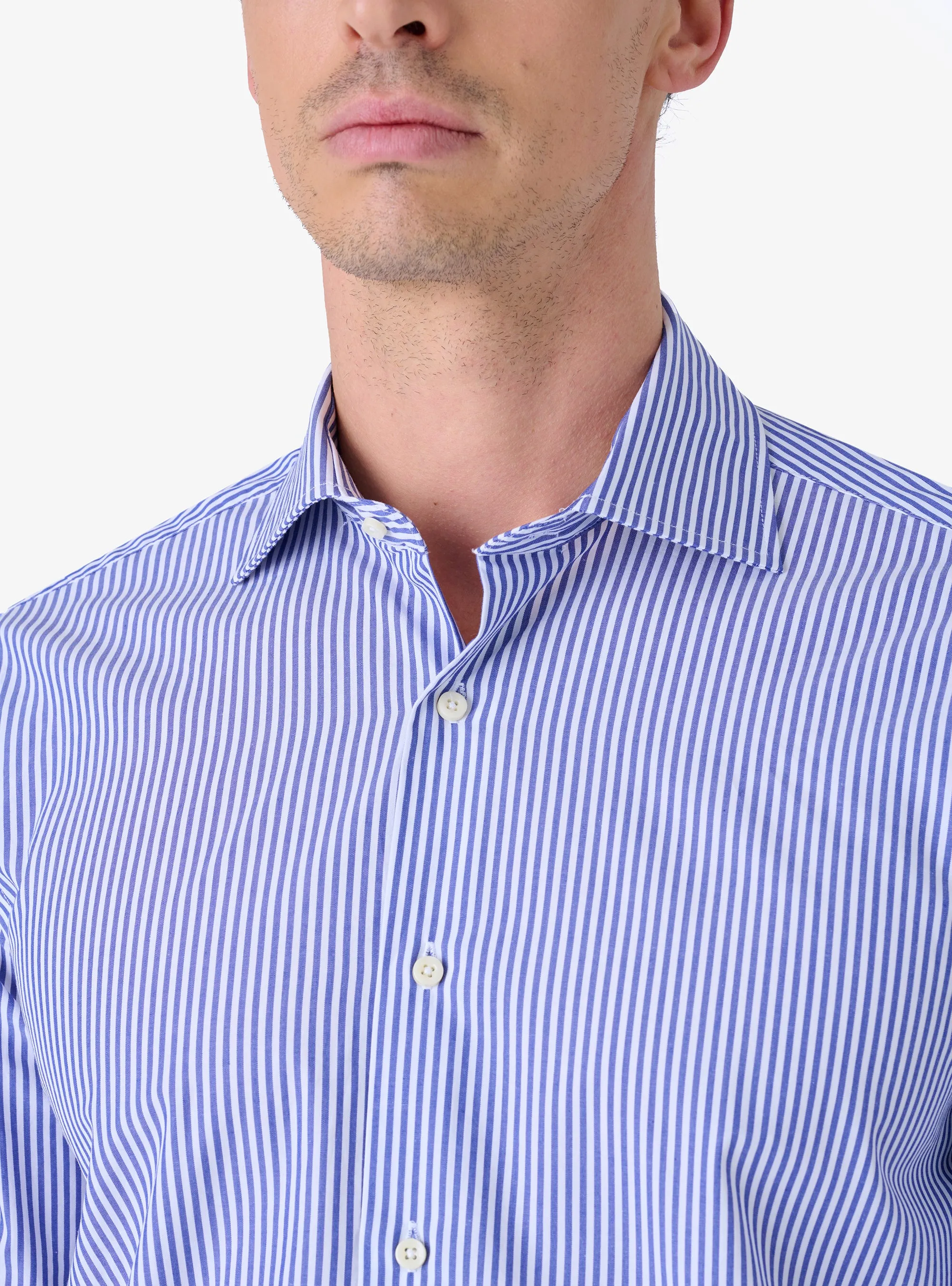 Camicia Regular con Collo Francese in Cotone - System