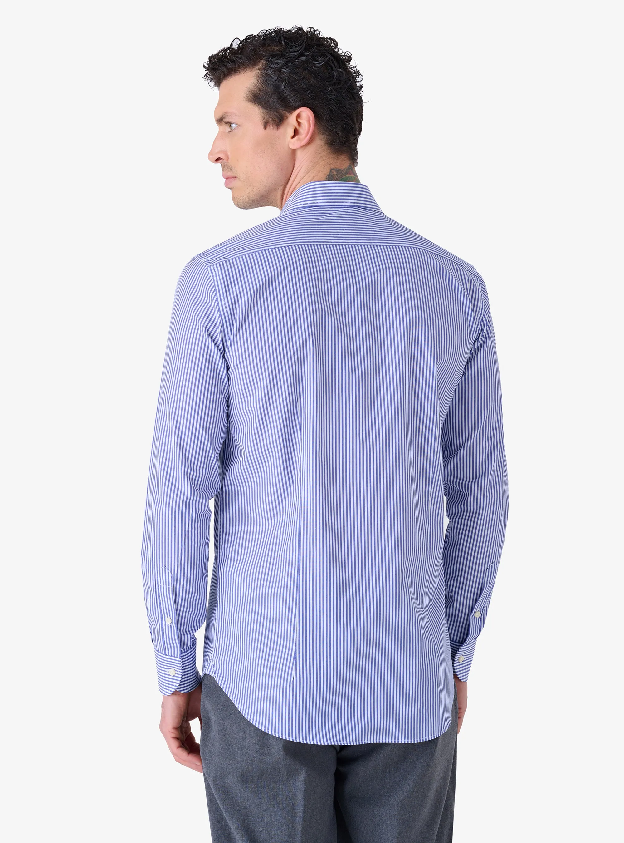 Camicia Regular con Collo Francese in Cotone - System