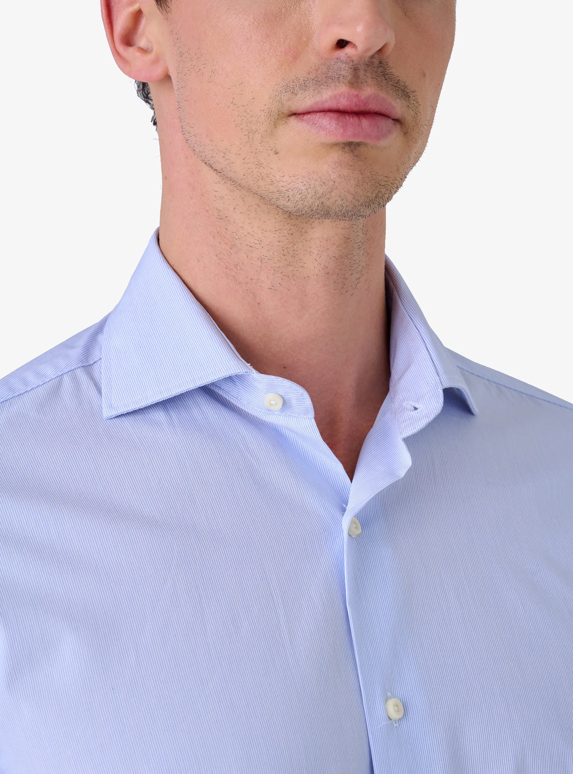 Camicia Regular con Collo Francese in Cotone - System