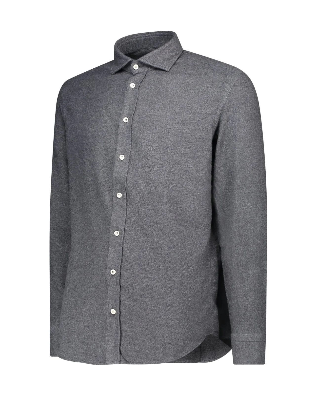 Camicia Simo cotone cashmere grigio