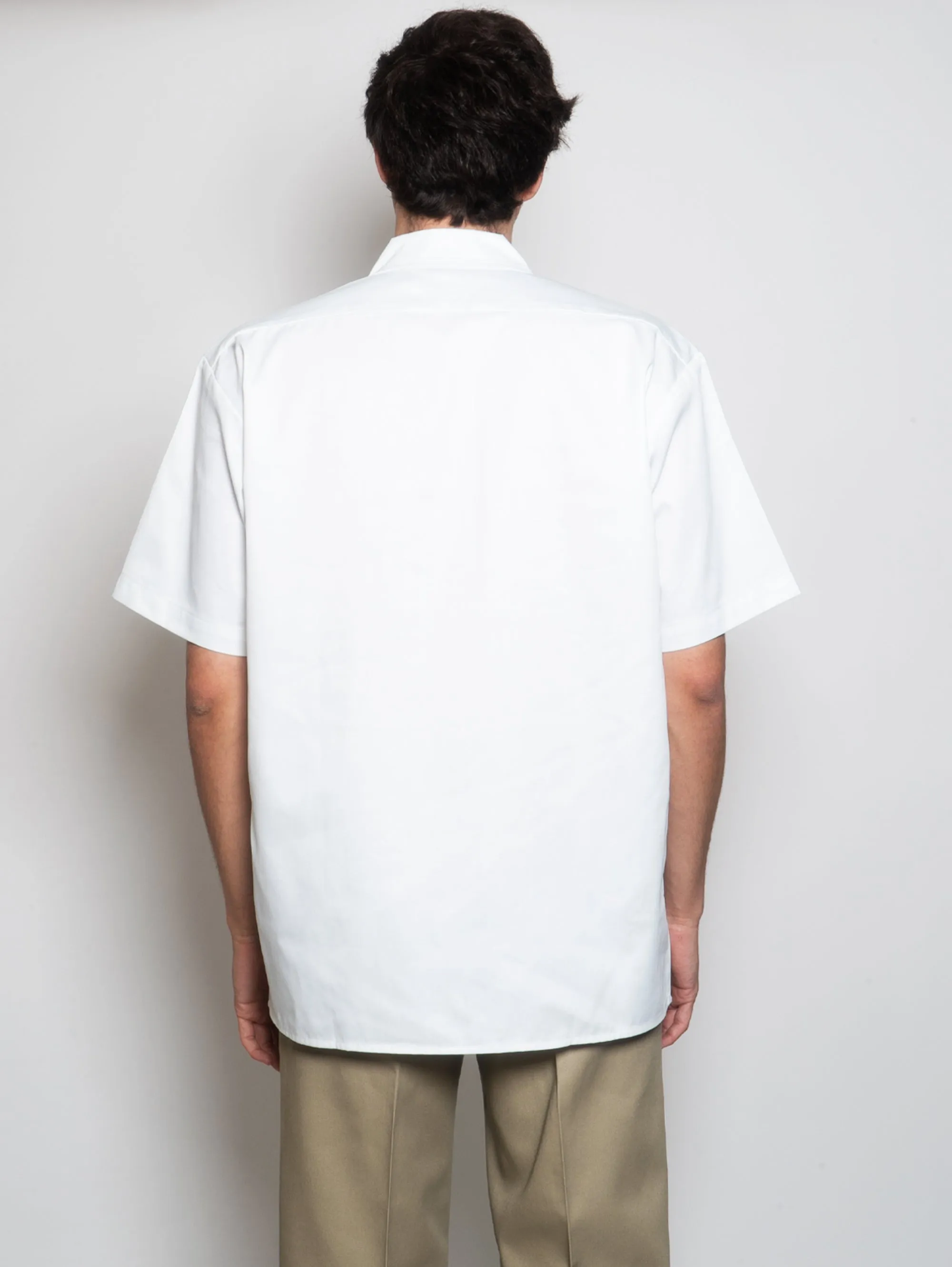 Camicia Worker Maniche Corte Bianco