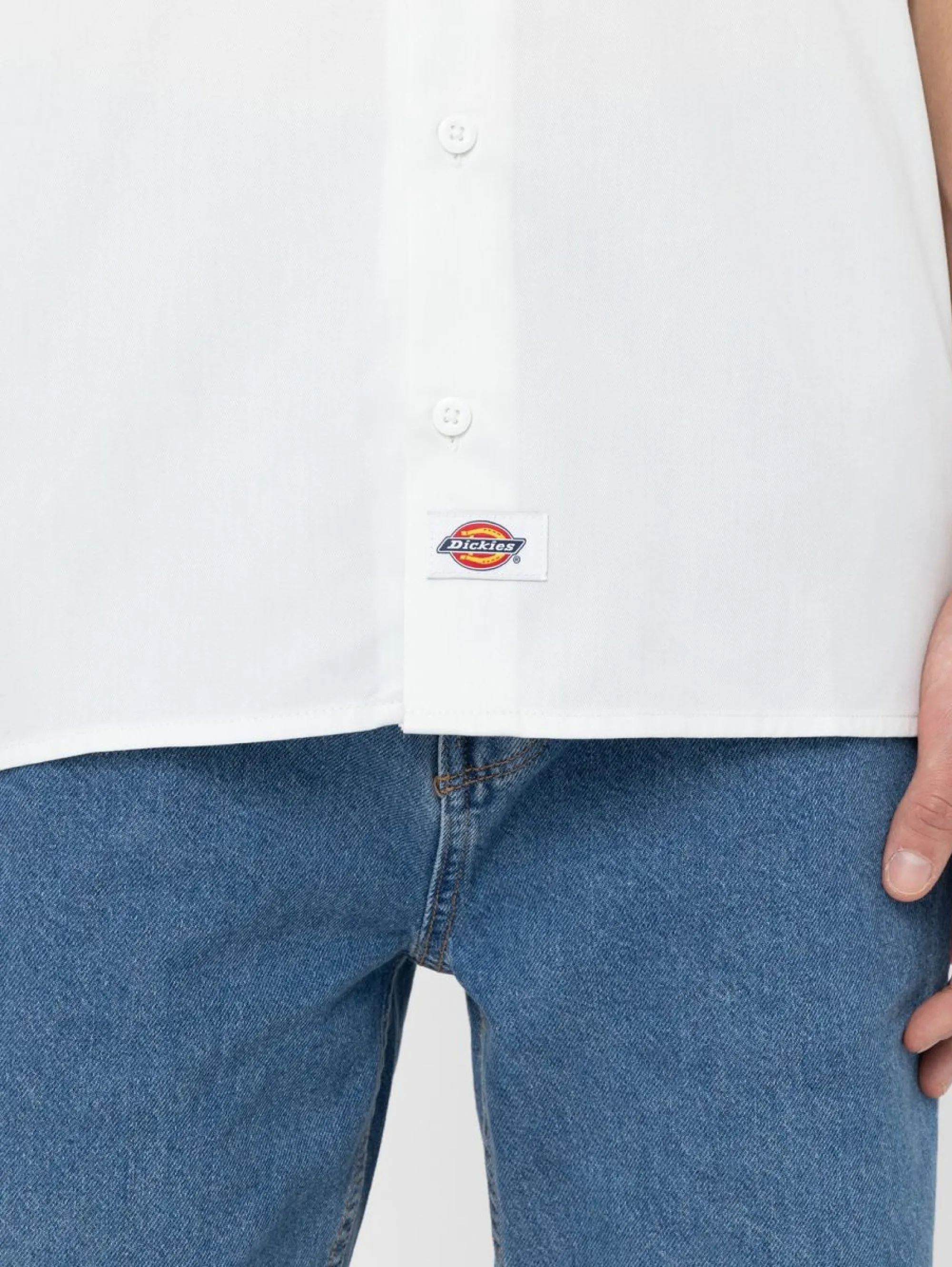 Camicia Worker Maniche Corte Bianco