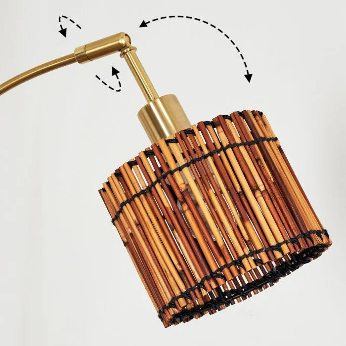 Cando Lampada da terra Ottone, Nero, 5-Luci