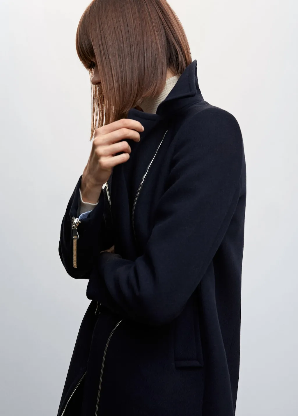 Cappotto collo pelliccia smontabile
