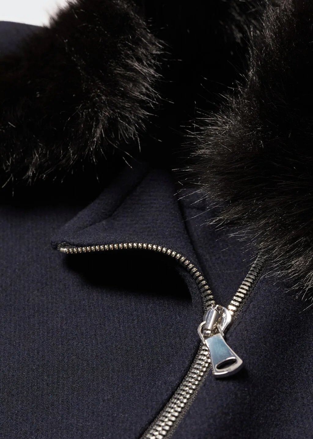 Cappotto collo pelliccia smontabile