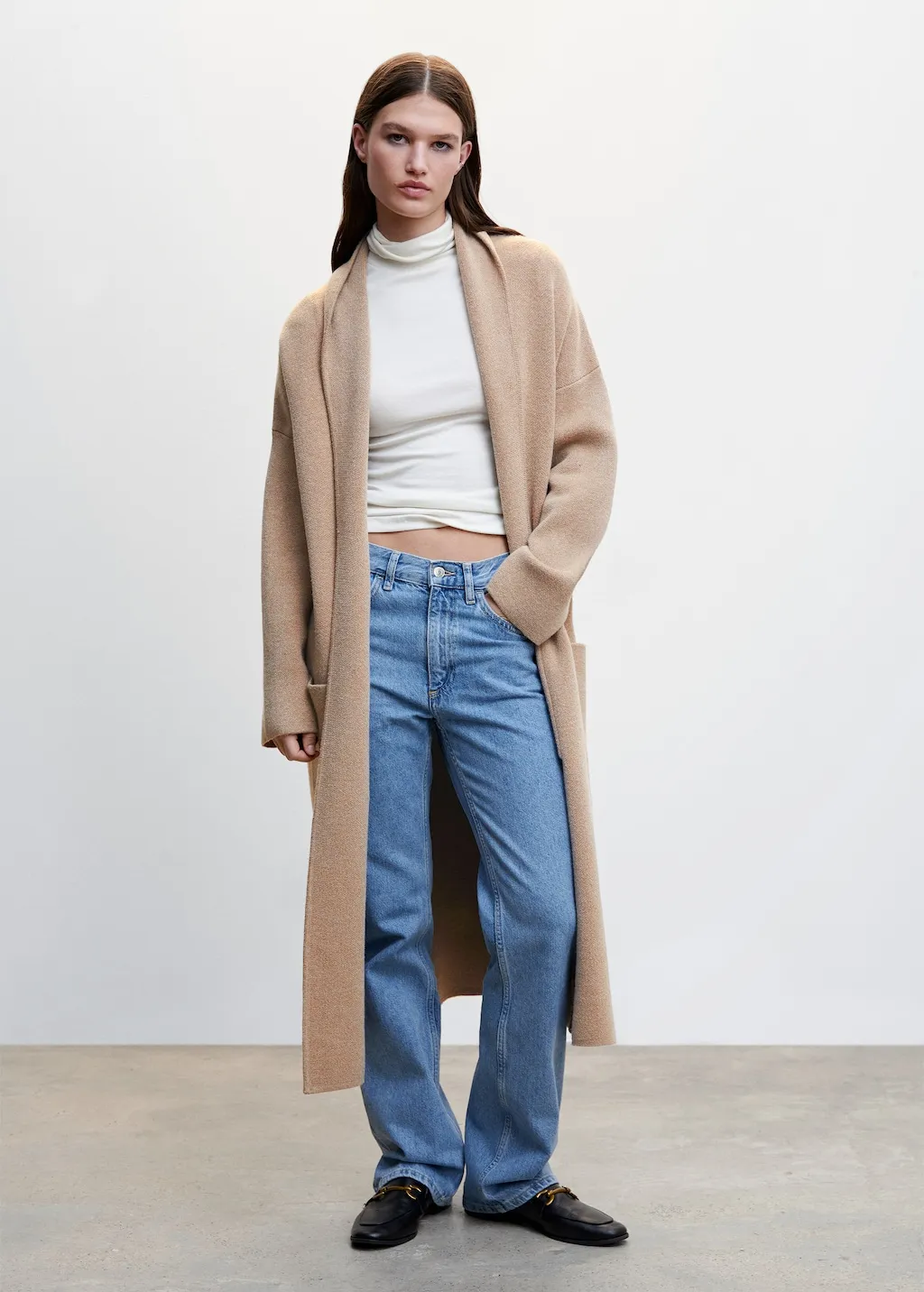 Cappotto oversize maglia tasche