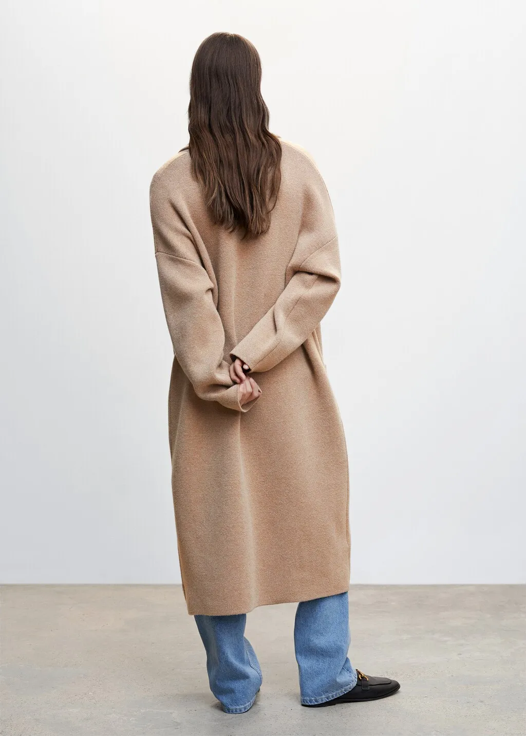 Cappotto oversize maglia tasche