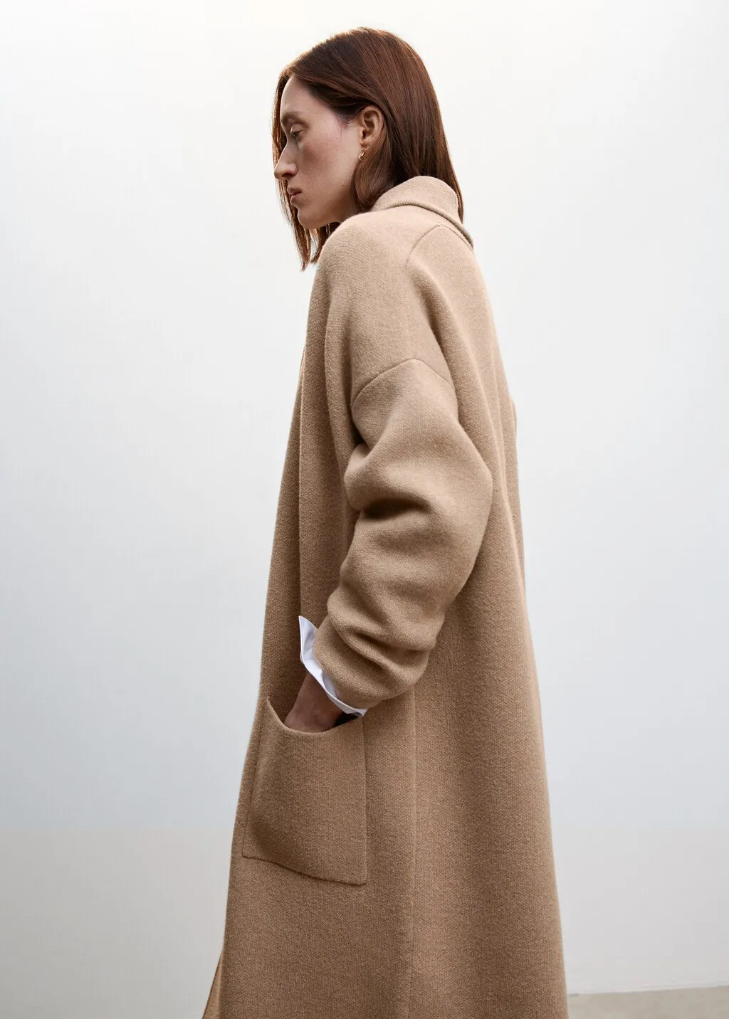 Cappotto oversize maglia tasche