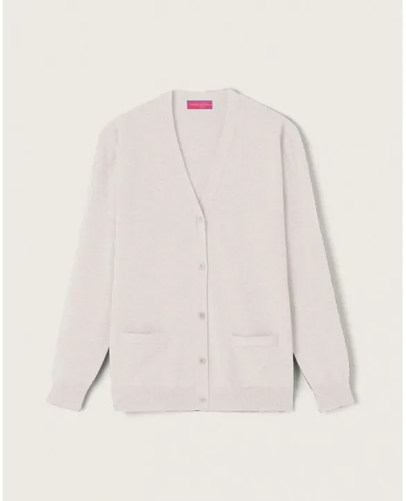 Cardigan oversize in cachemire Naturale