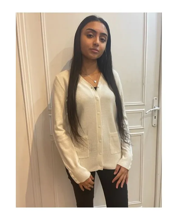 Cardigan oversize in cachemire Naturale
