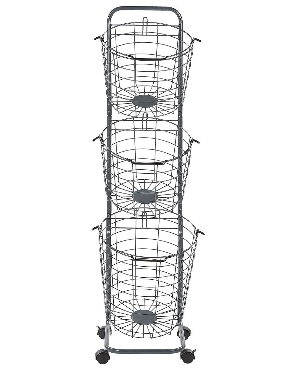 Carrello 3 ceste metallo grigio 123 cm AYAPAL