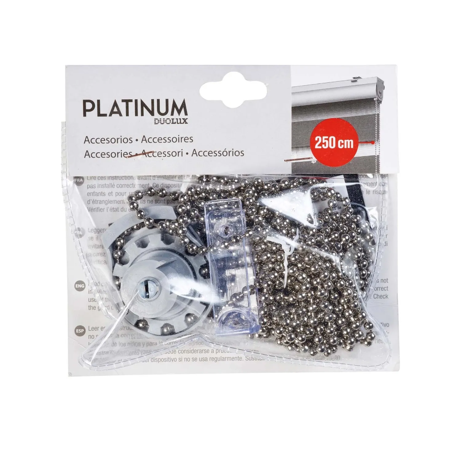Catenella in metallo tenda Platinum H 250 cm