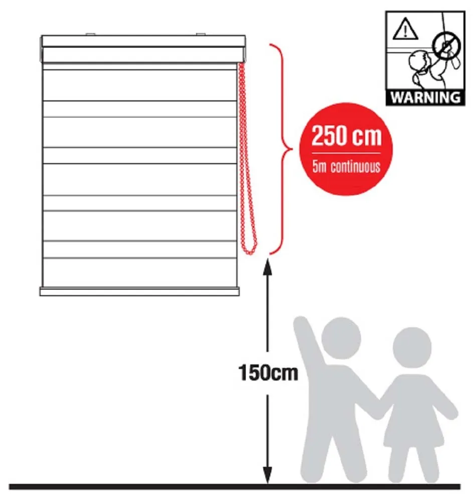 Catenella in metallo tenda Platinum H 250 cm