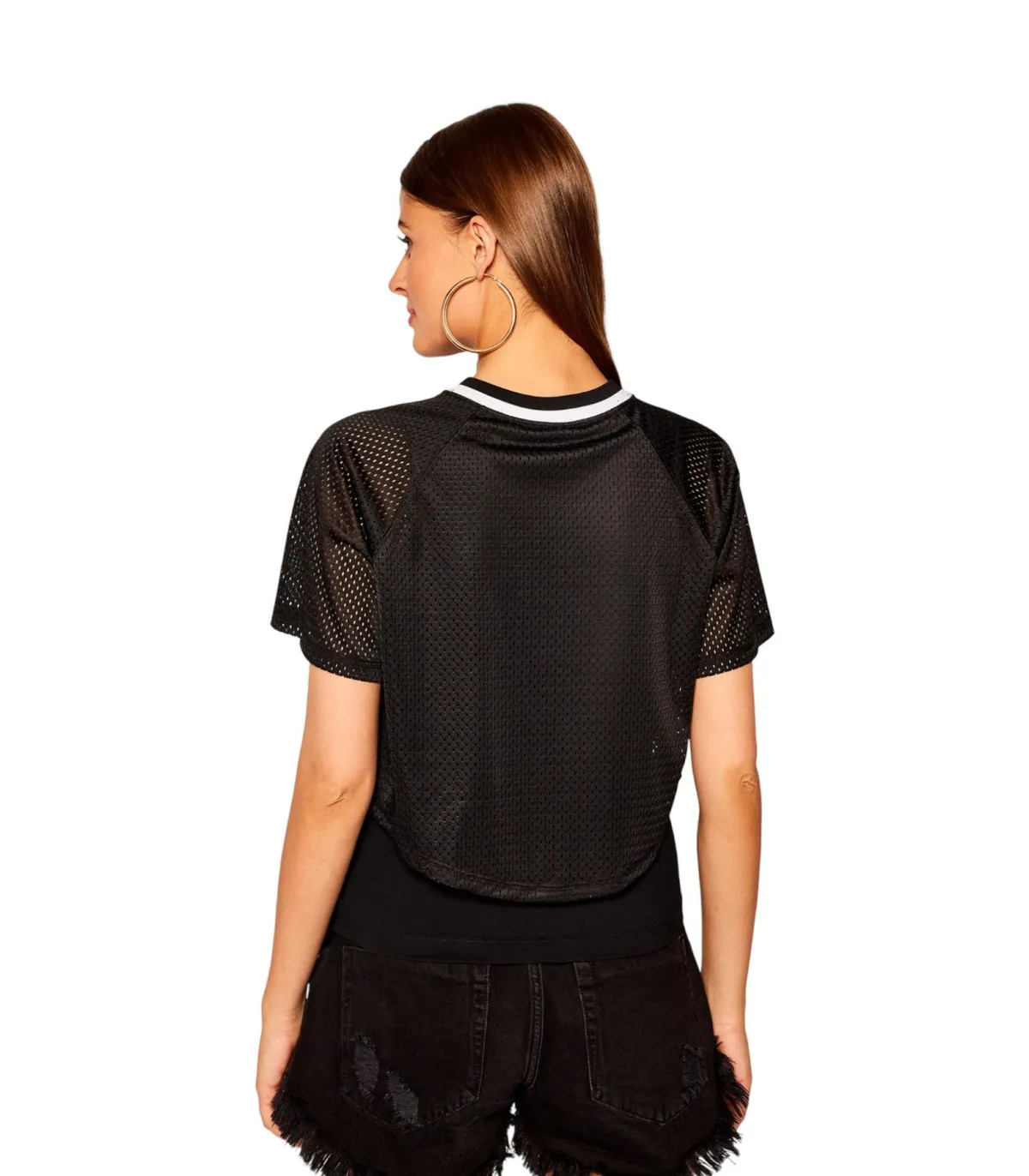 Champion Donna T-Shirt Manica Corta Doppio Strato In Jersey E Rete Rochester 1919