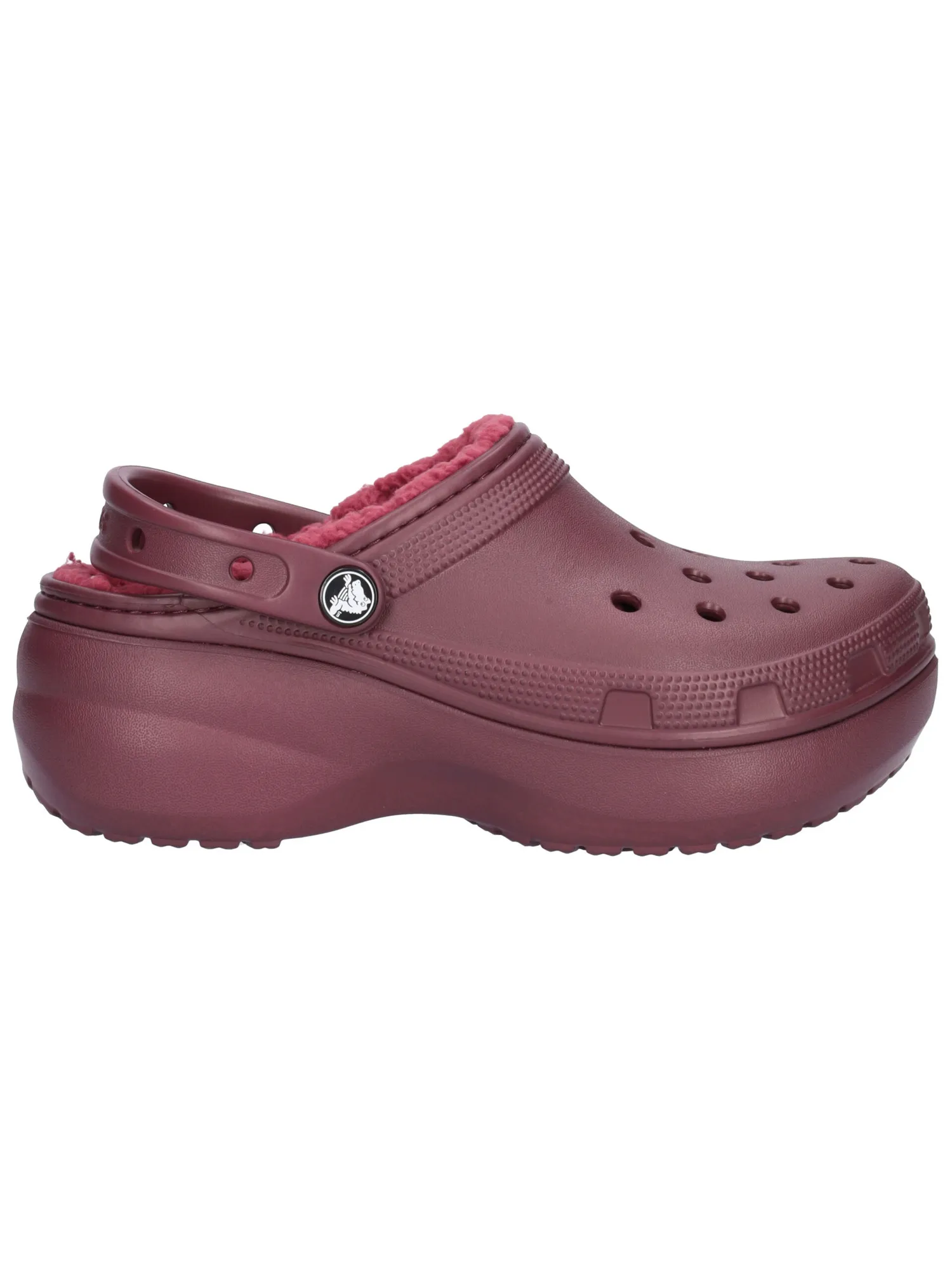 Ciabatta platform Crocs Classic da donna bordeaux