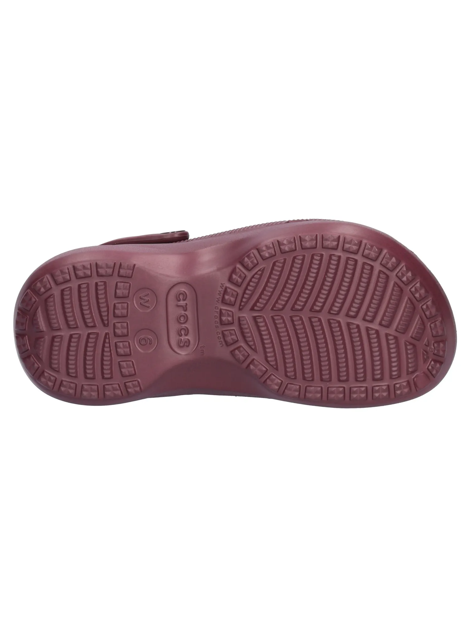 Ciabatta platform Crocs Classic da donna bordeaux