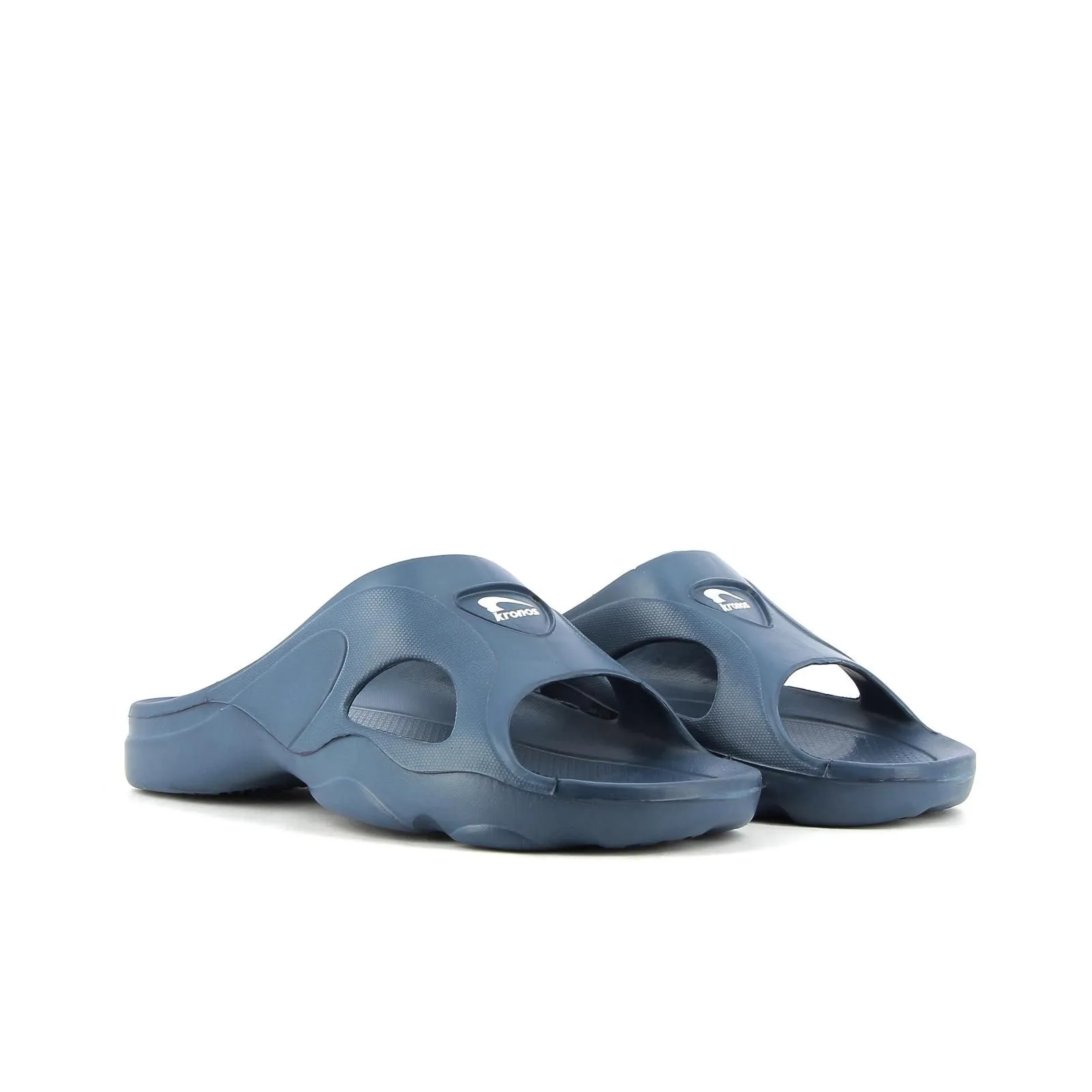 Ciabatte blu sportive in gomma da uomo