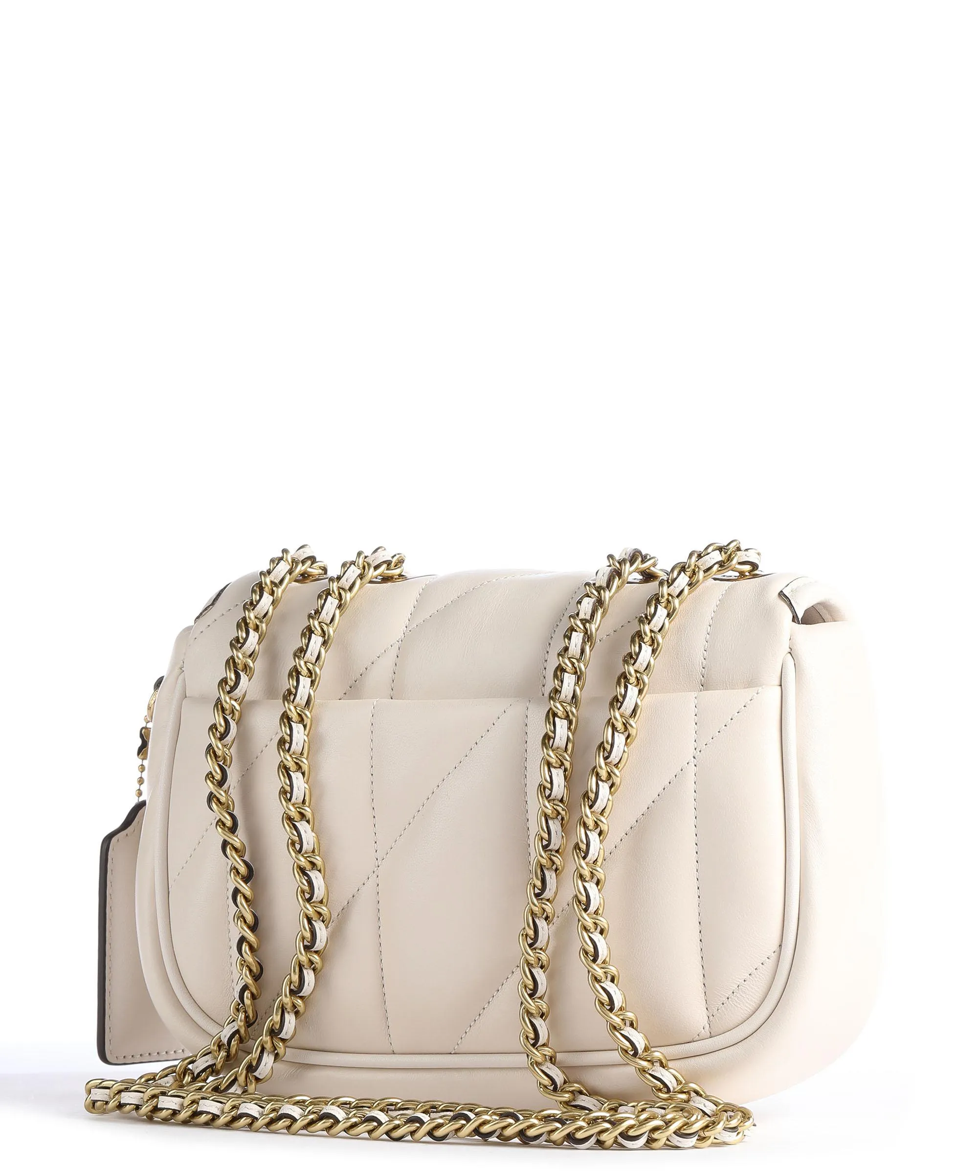  Coach Madison 18 Borsa a spalla cuoio di agnello avorio  