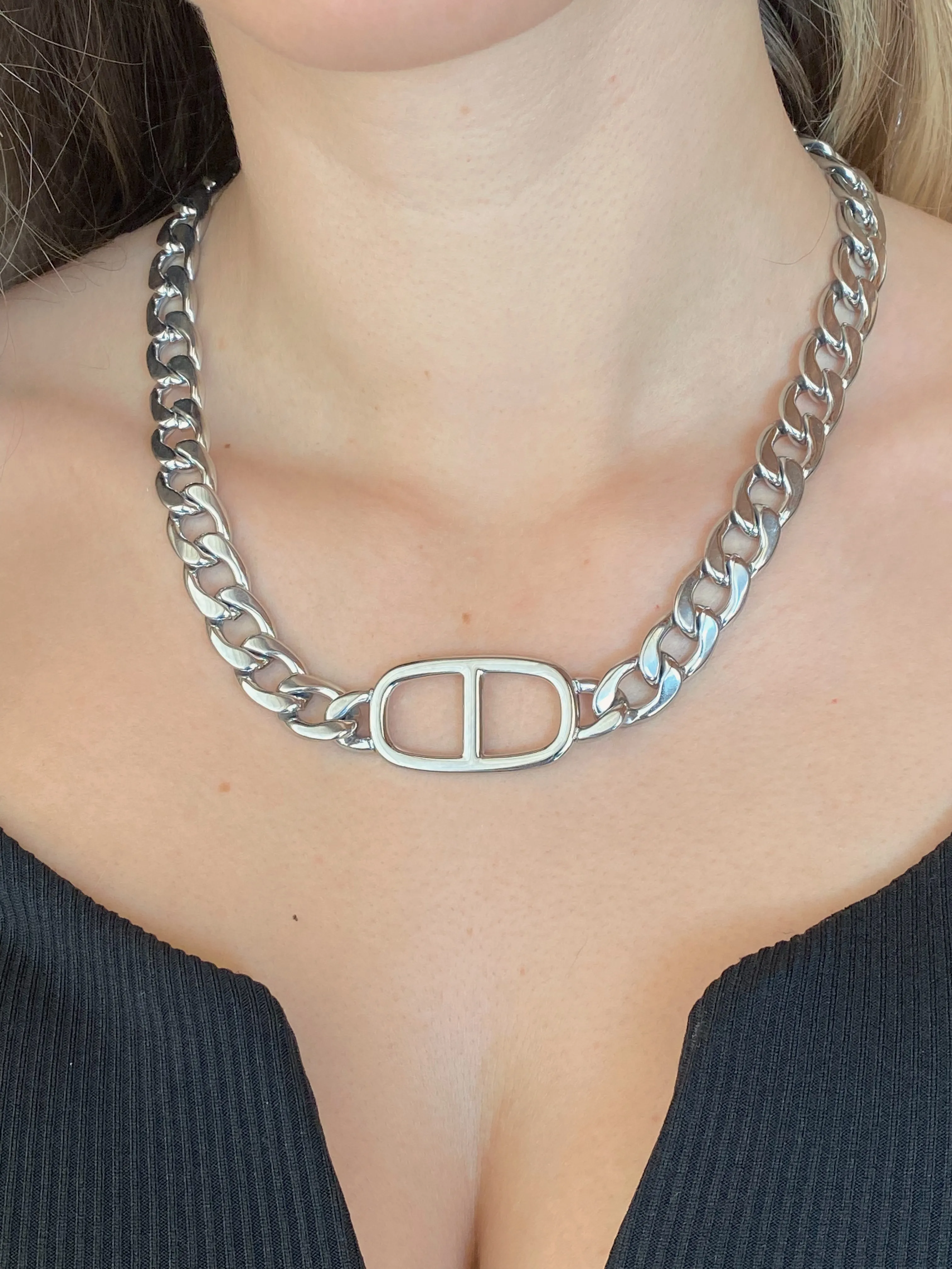 COLLANA CATENA FIBBIA