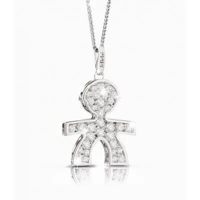 Collana con ciondolo bimbo leBebè i pavé-grandi – LBB100/M