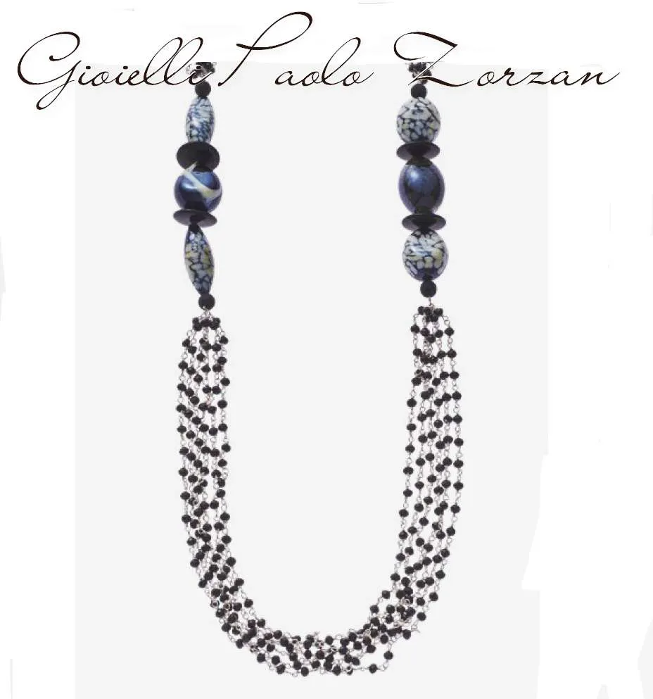 Collana Murrina lunga tonalita’ nero GM0012.15