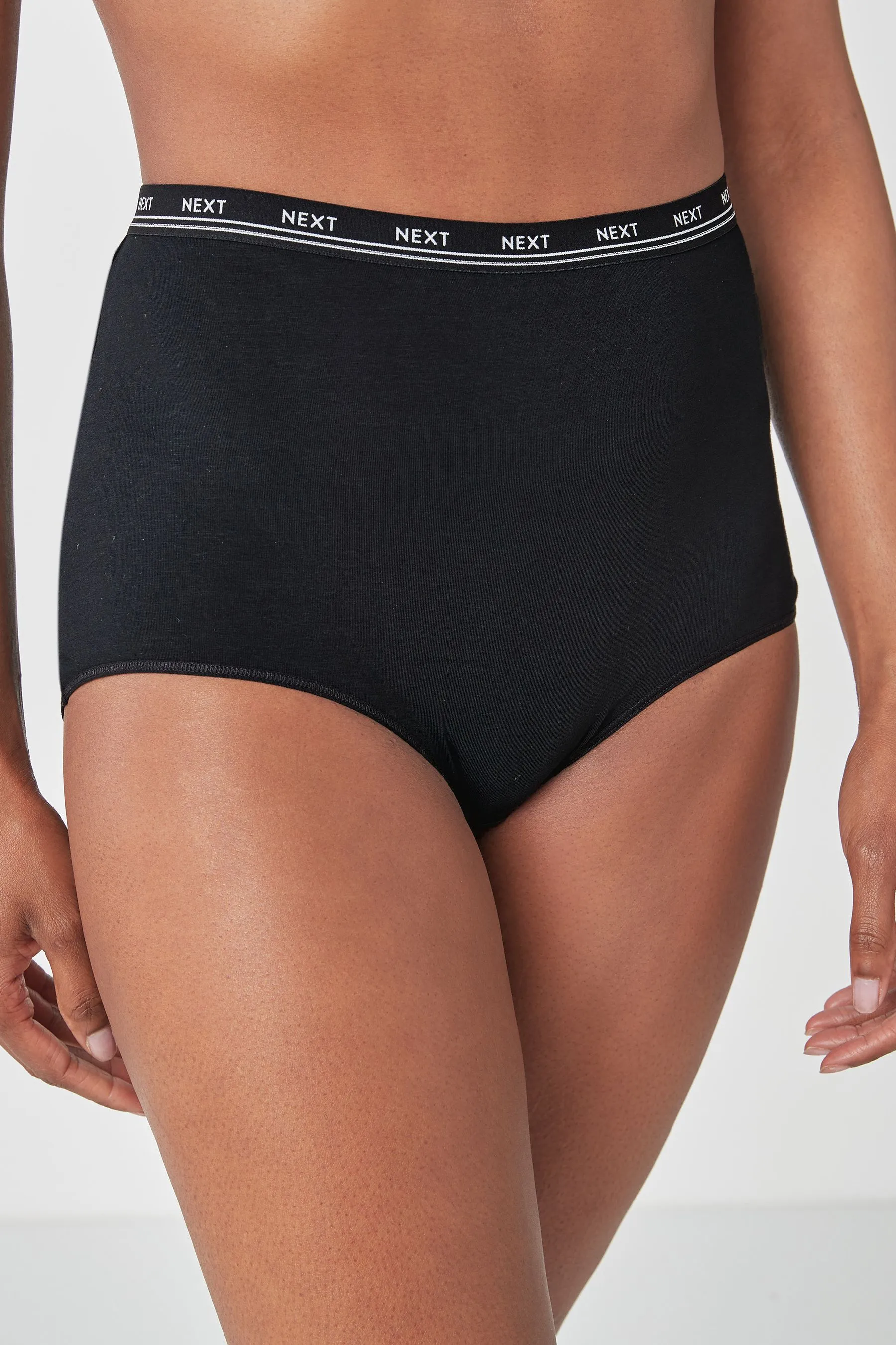 Cotton Rich Logo Knickers 4 Pack    