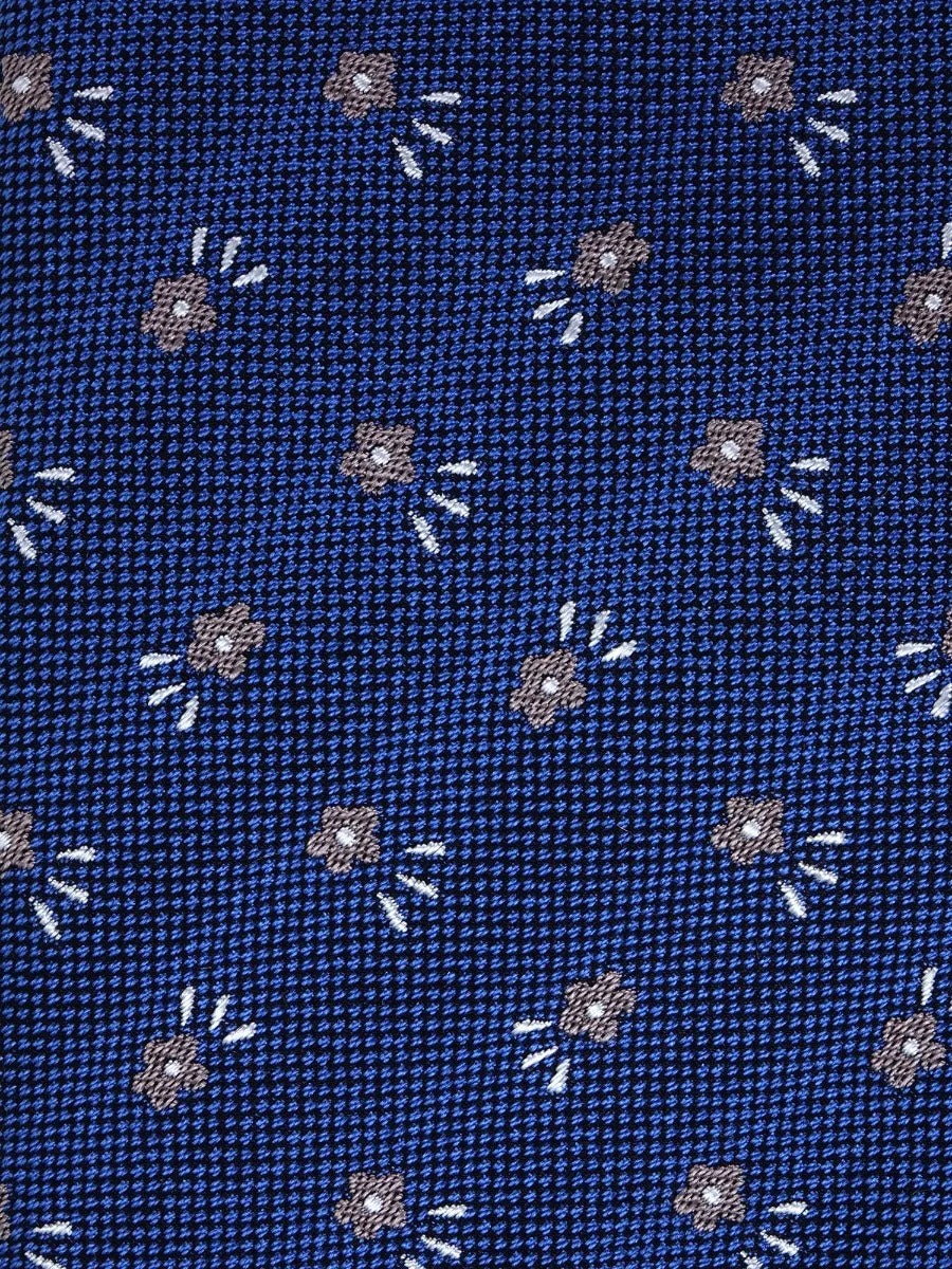 Cravatta 3 pieghe ALISSA in seta tessuta Blu 