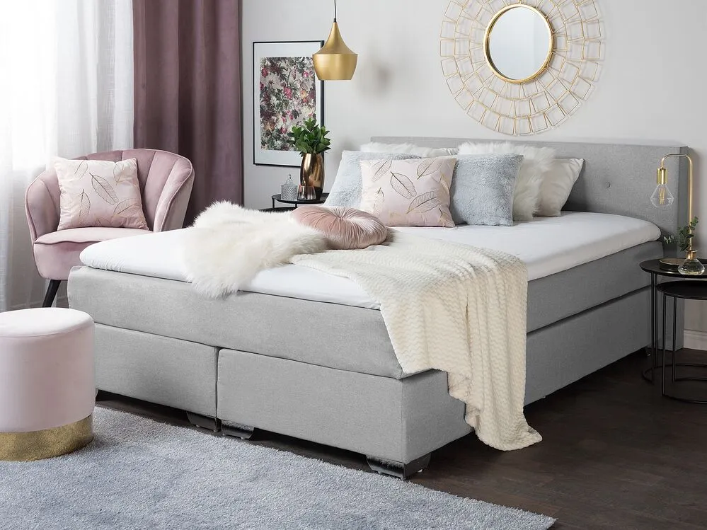 Divan Bed Fabric CONSUL 160 x 200 cm (EU King Size) Light Grey