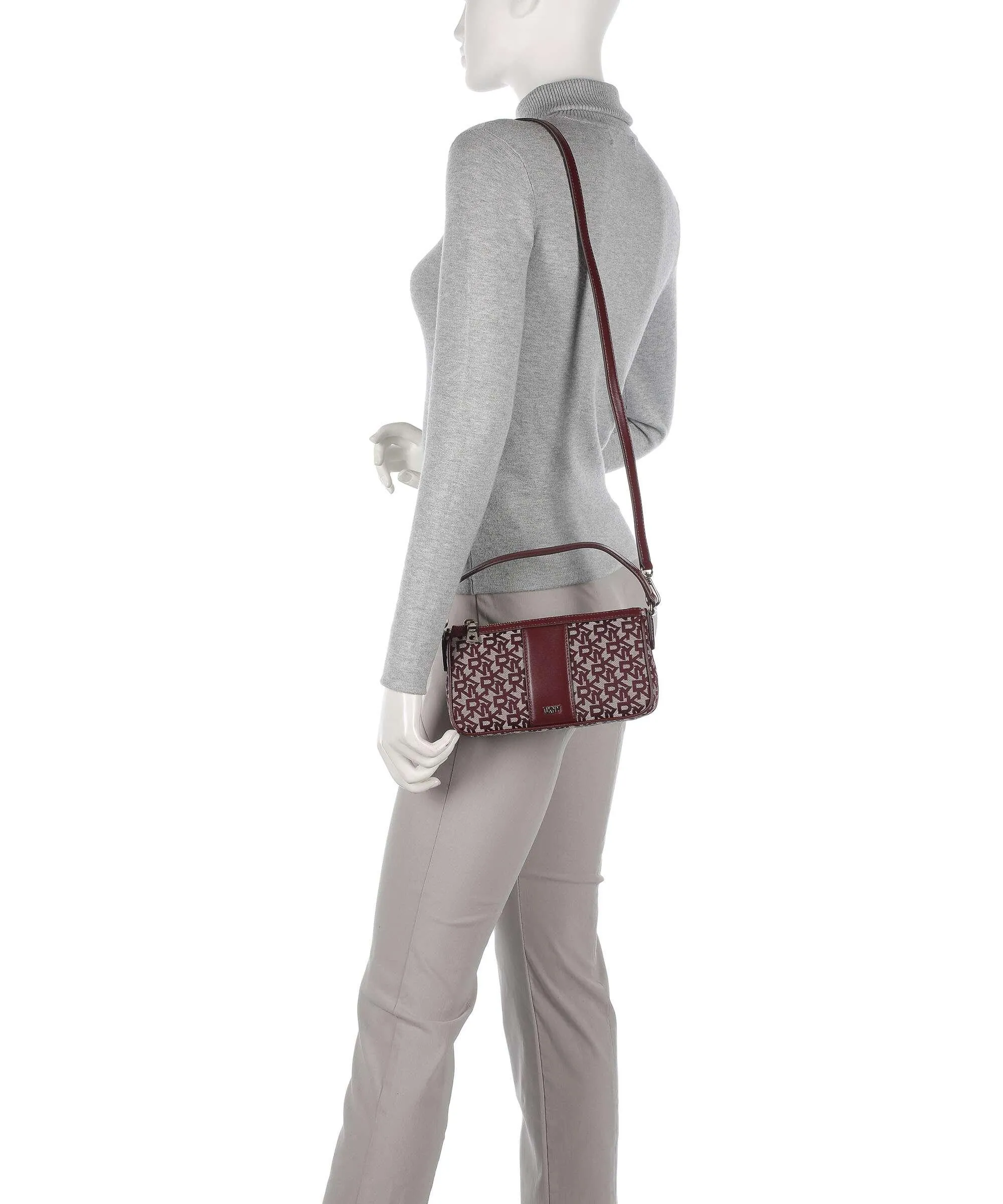  DKNY Bryant Borsa a spalla poliestere beige/rosso  