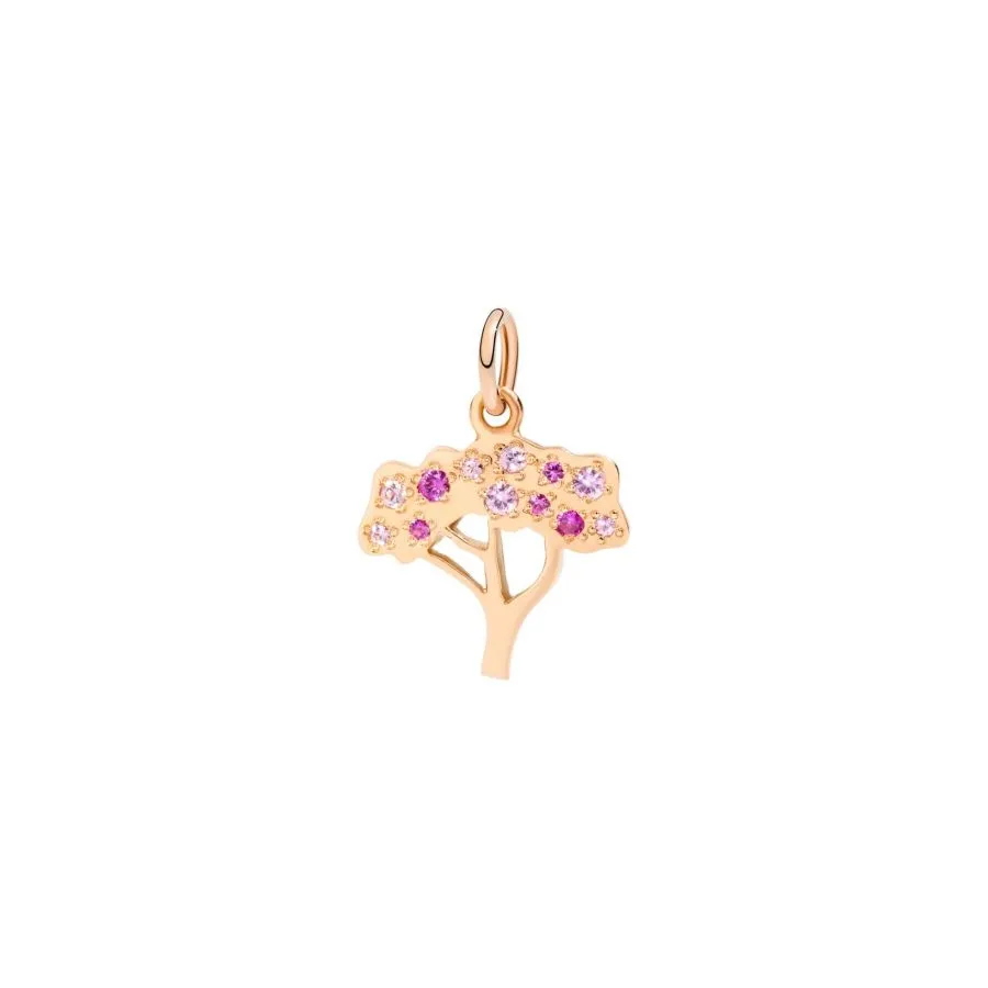 DoDo Charm Albero Oro Rosa e Zaffiri Rosa