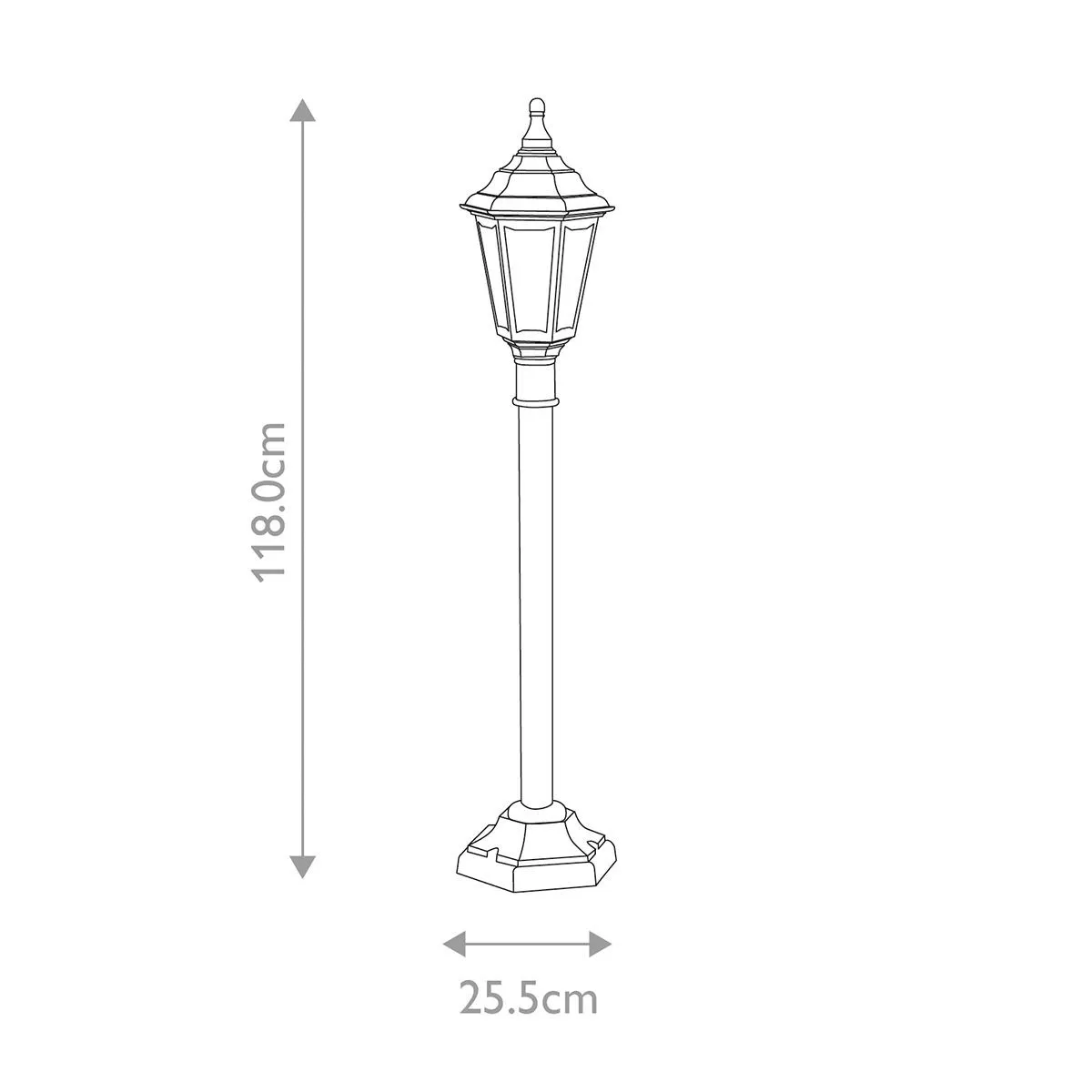 Elstead Lighting  Lampada da terra alta da giardino struttura in resina e diffusore in acrilico Kinsale - 100W