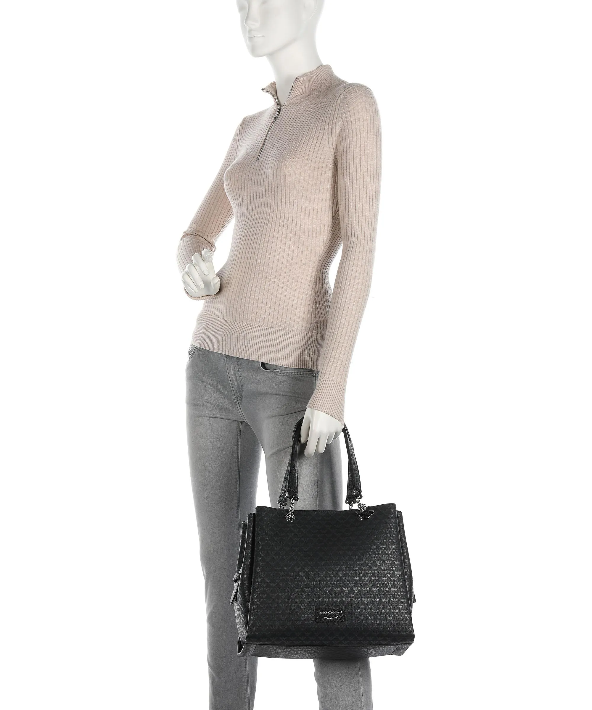  Emporio Armani Annie Borsa shopper pelle sintetica nero  