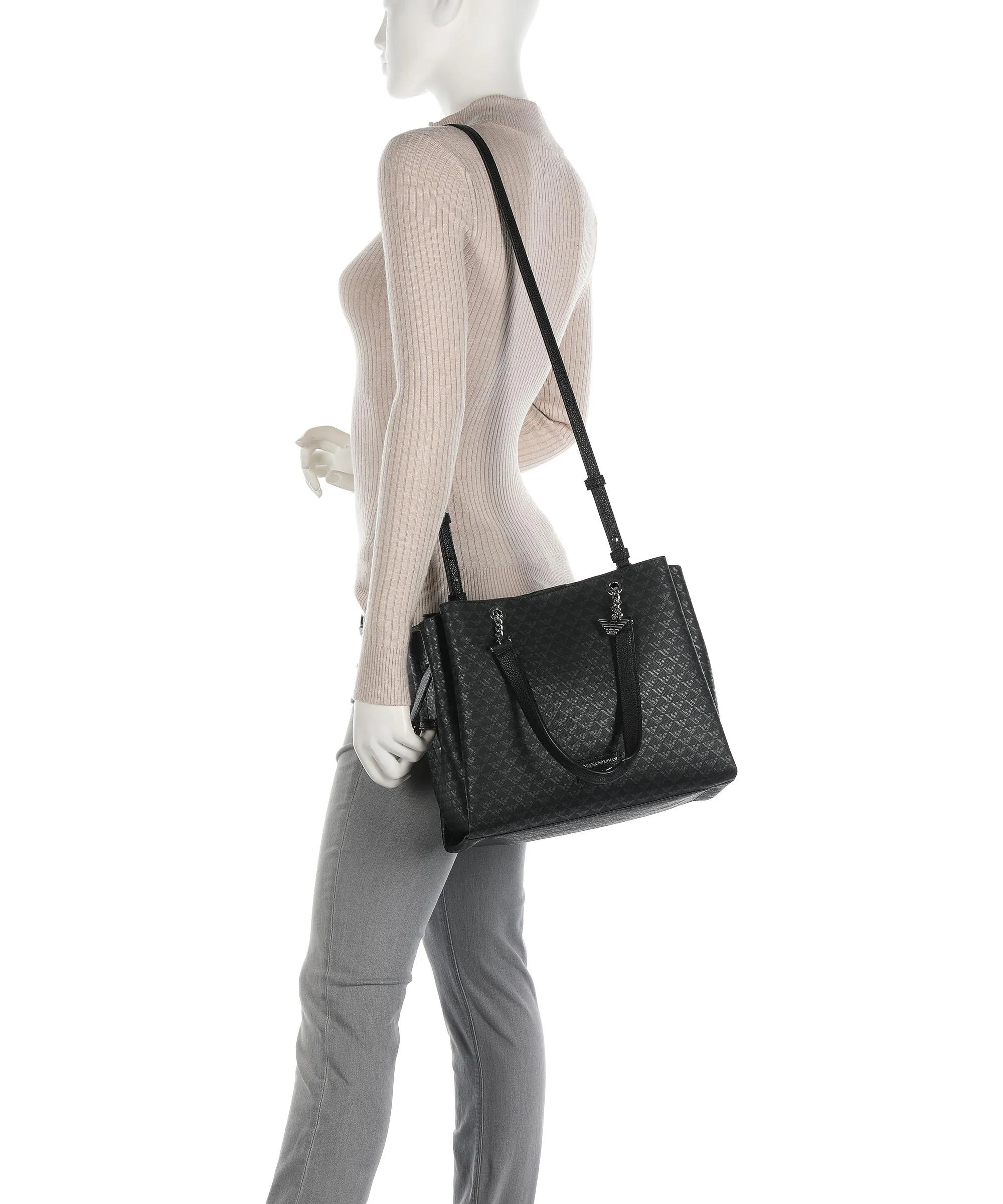  Emporio Armani Annie Borsa shopper pelle sintetica nero  
