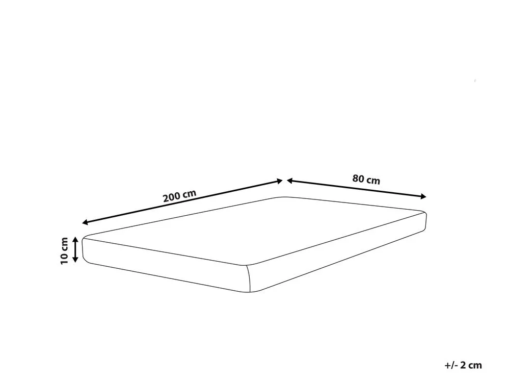 Foam Mattress PICCOLO Medium 80 x 200 cm (EU Small Single)
