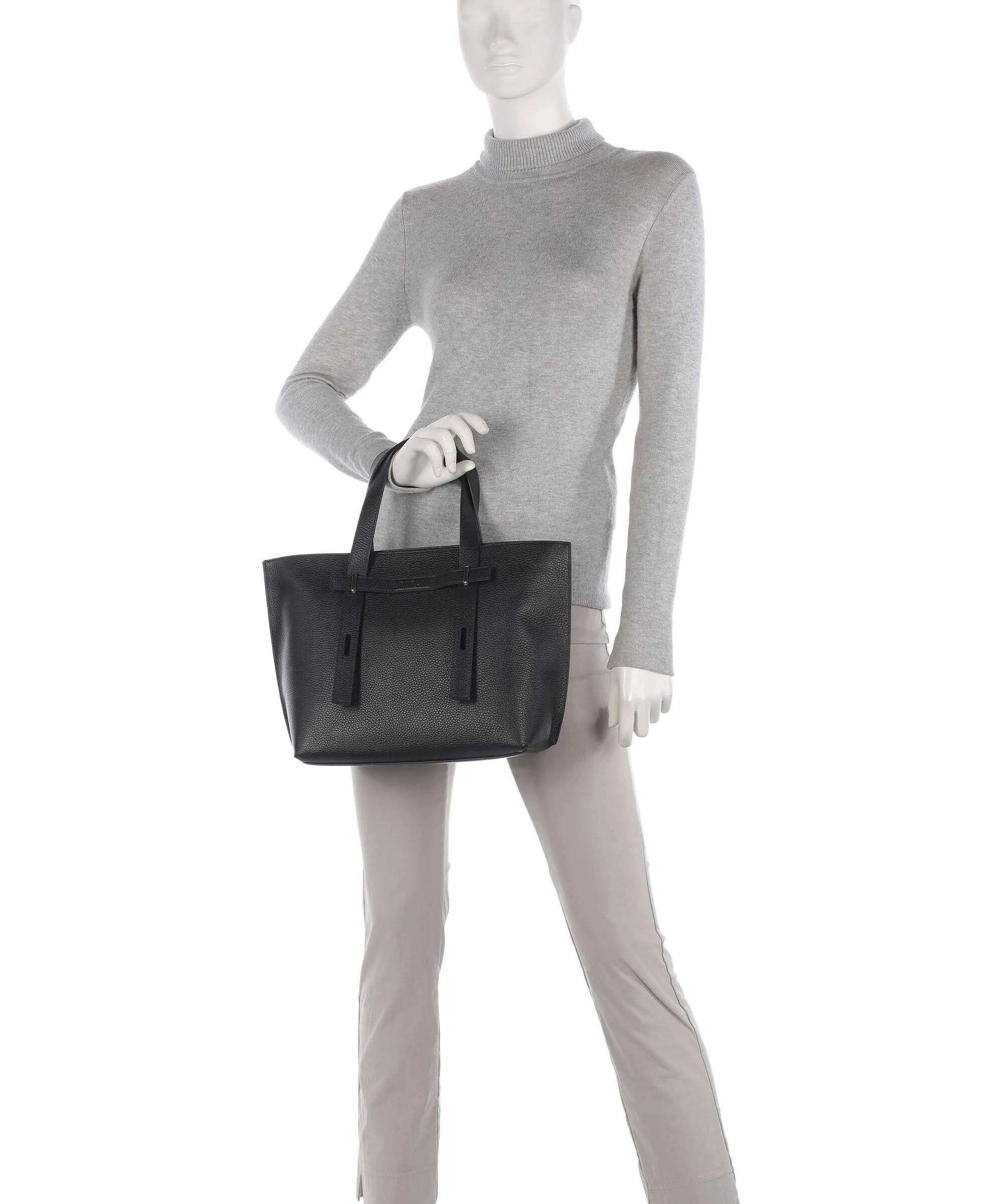  Furla Giove M Borsa shopper pelle granulata nero  