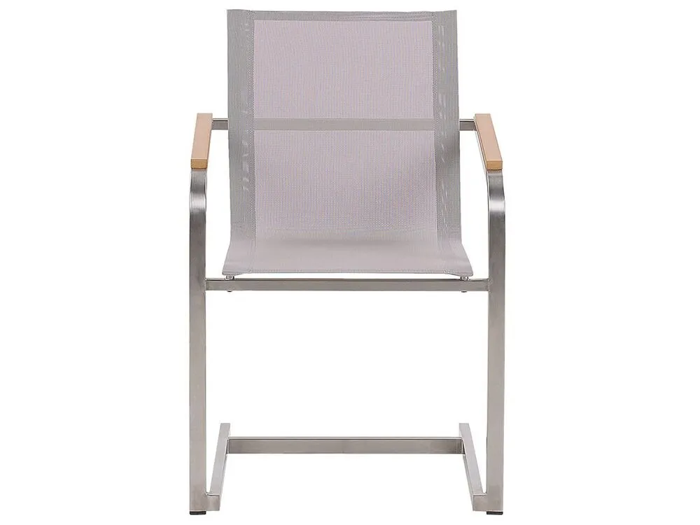 Garden Dining Set 6 Seater COSOLETO Tempered Glass White